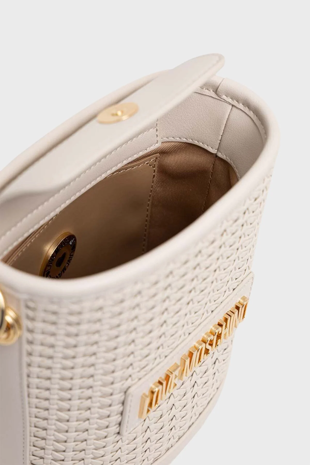 Love Moschino Logolu Ayarlanabilir Askılı Bayan Çanta JC4322PP0GKZ111A BEJ - 5