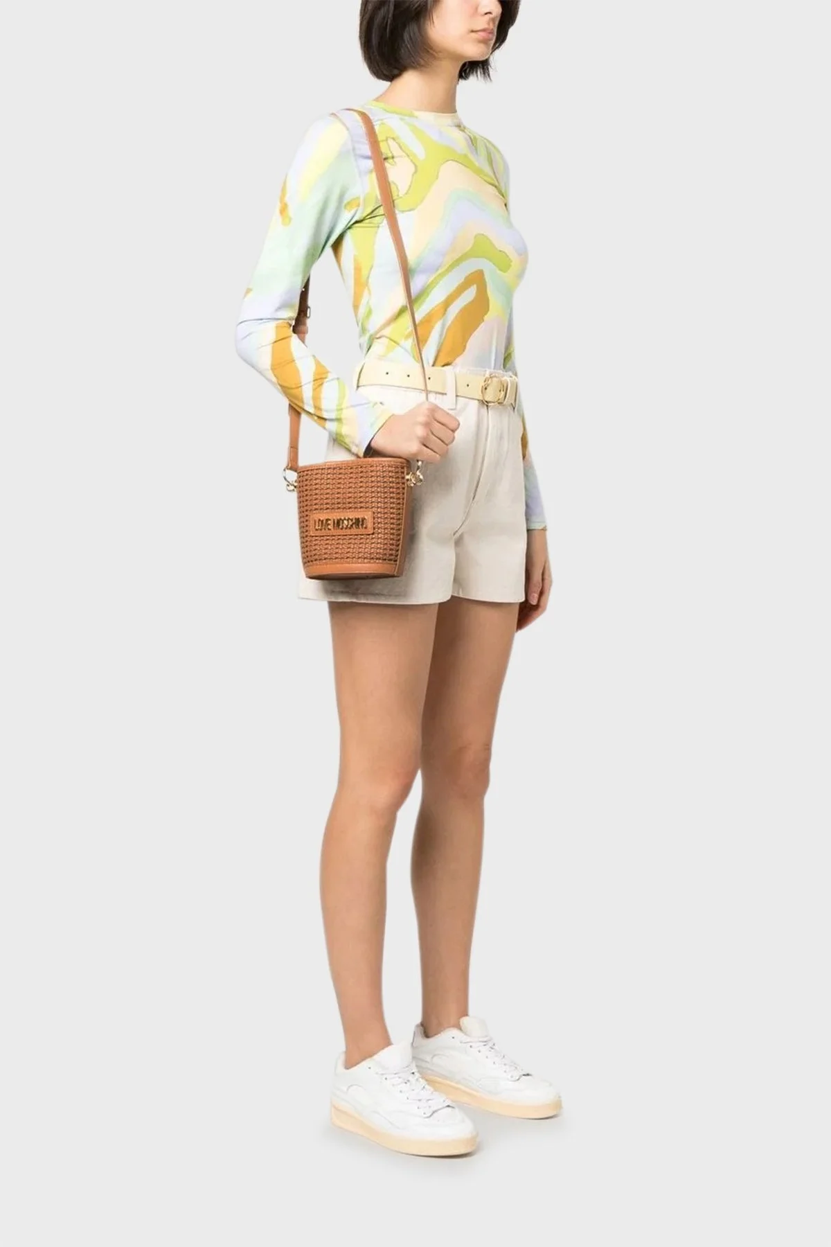 Love Moschino Logolu Ayarlanabilir Askılı Bayan Çanta JC4322PP0GKZ120A KAHVE - 2