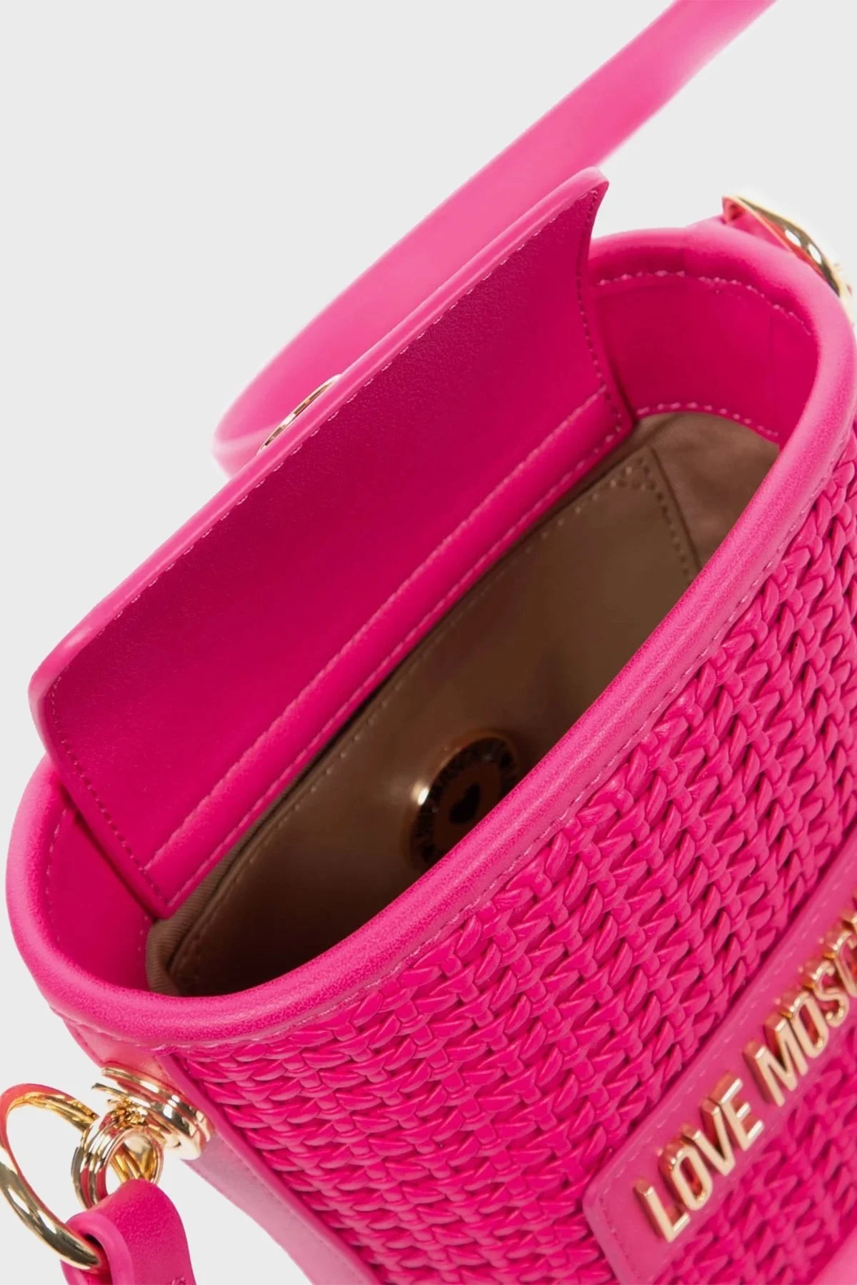 Love Moschino Logolu Ayarlanabilir Askılı Bayan Çanta JC4322PP0GKZ160A FUŞYA - 4