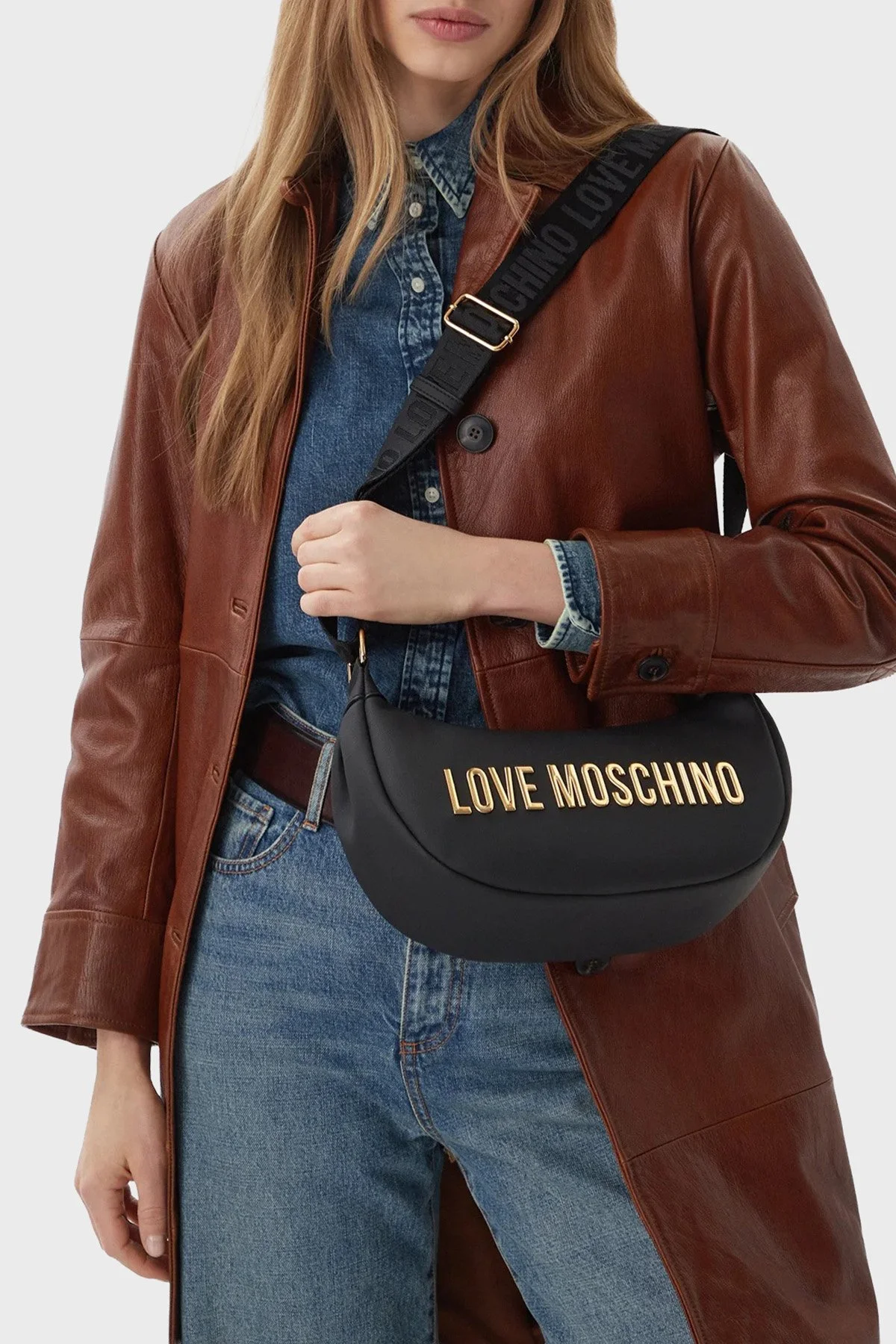 Love Moschino Logolu Ayarlanabilir Askılı Kadın Çanta JC4245PP1PKD0000 Siyah - 2