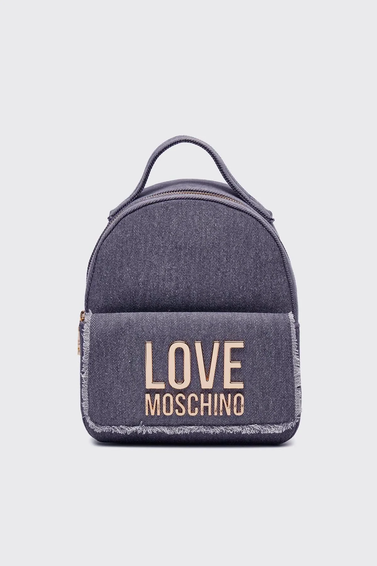 Love Moschino Logolu Ayarlanabilir Omuz Askılı Bayan Sırt Çantası JC4319PP0IKQ0765 MAVİ - 1
