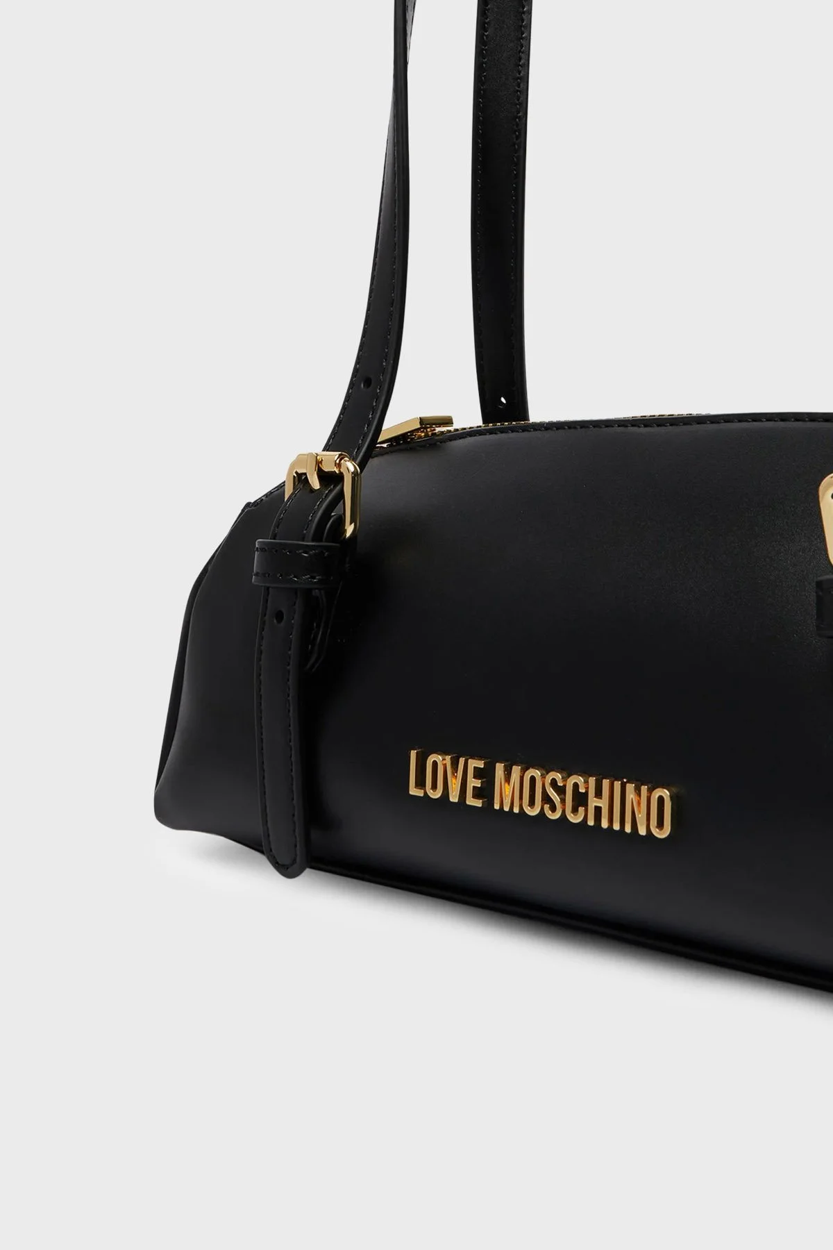 Love Moschino Logolu Ayarlanabilir Omuz Askılı Kadın Çanta JC4101PP1PLY0000 Siyah - 4