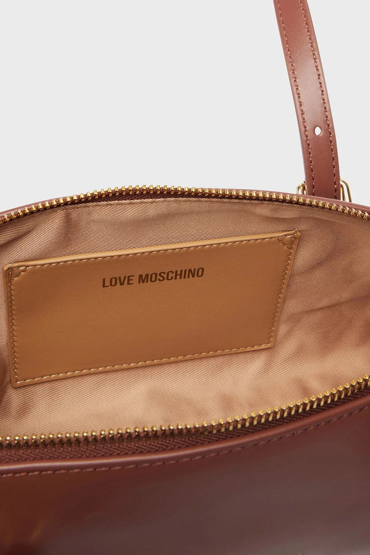 Love Moschino Logolu Ayarlanabilir Omuz Askılı Kadın Çanta JC4101PP1PLY0200 Taba - 5