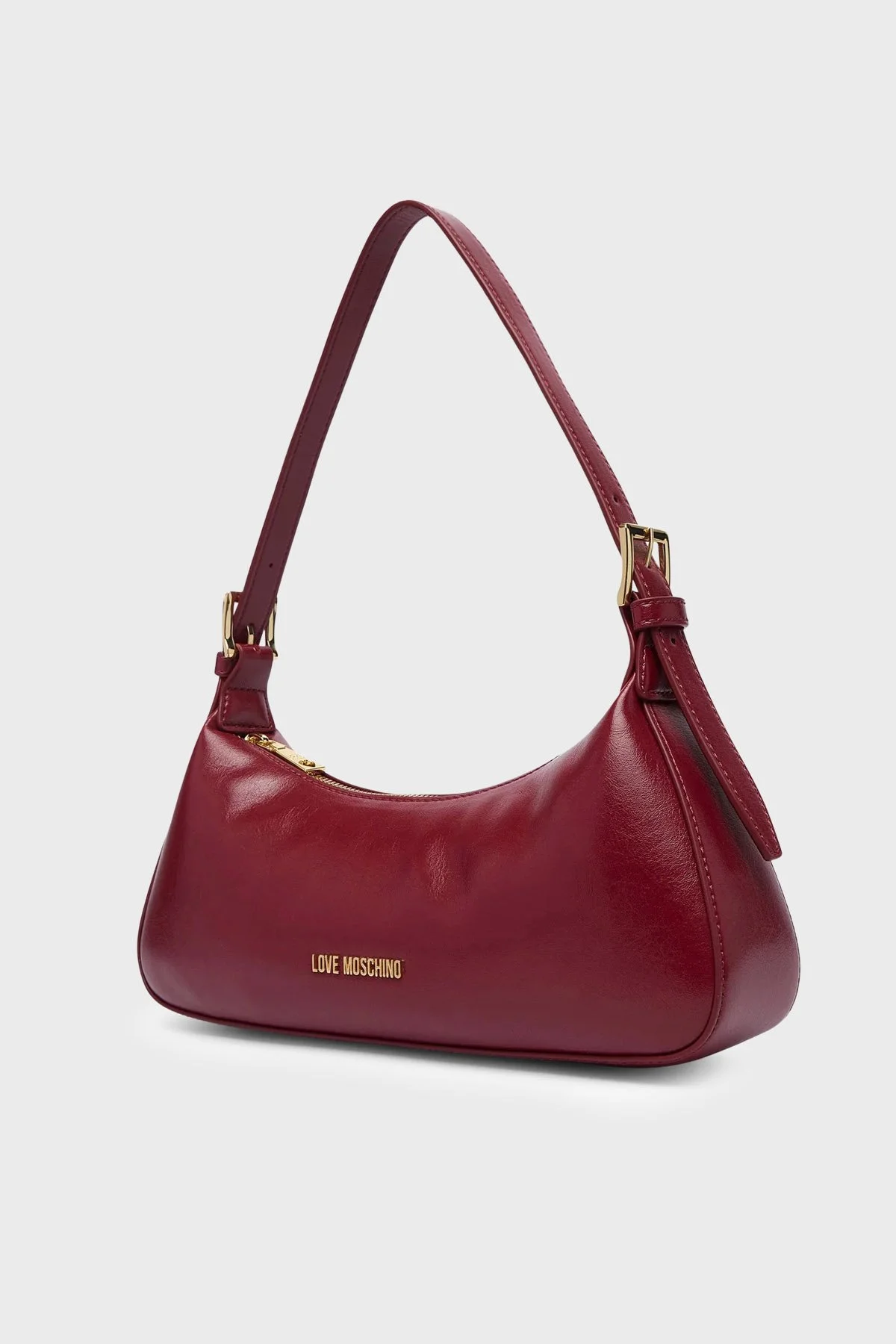 Love Moschino Logolu Ayarlanabilir Omuz Askılı Kadın Çanta JC4390PP1PKO0552 Bordo - 4
