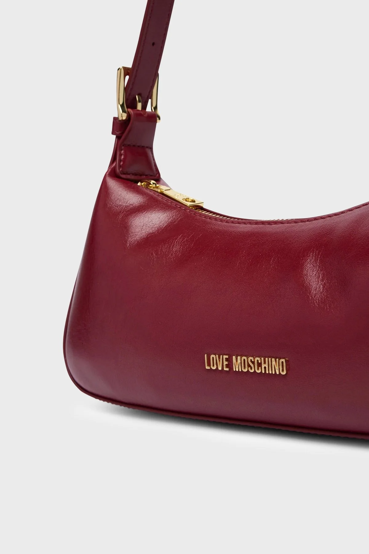 Love Moschino Logolu Ayarlanabilir Omuz Askılı Kadın Çanta JC4390PP1PKO0552 Bordo - 6