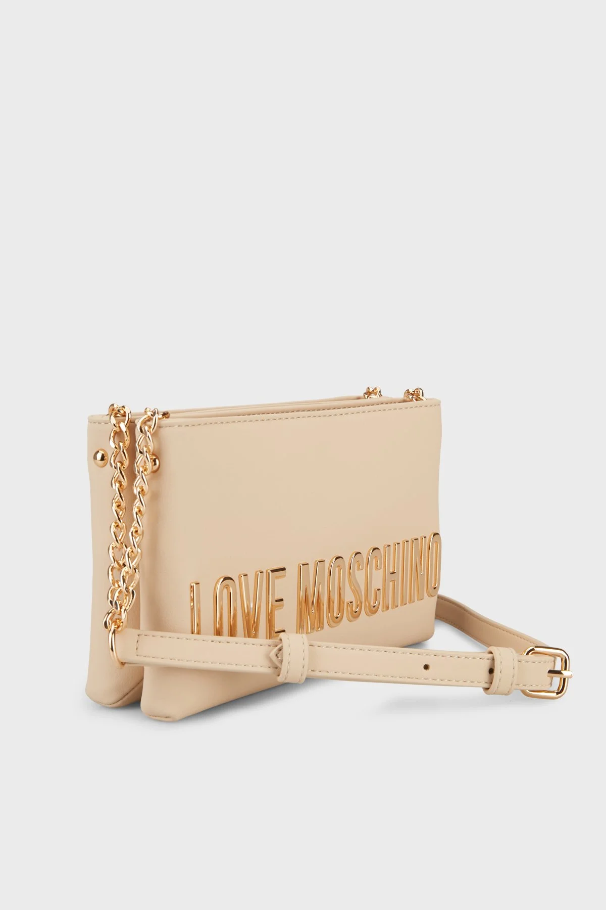 Love Moschino Logolu Ayarlanabilir Zincir Askılı Kadın Çanta JC4110PP1OKD0129 BEJ - 3