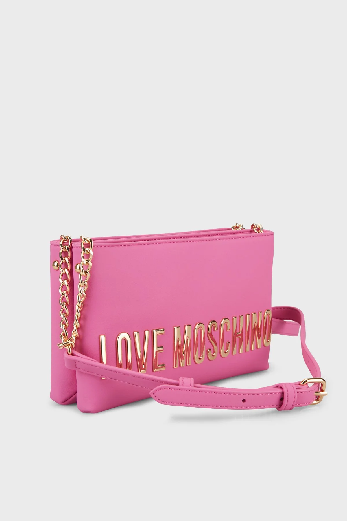 Love Moschino Logolu Ayarlanabilir Zincir Askılı Kadın Çanta JC4110PP1OKD0604 PEMBE - 3