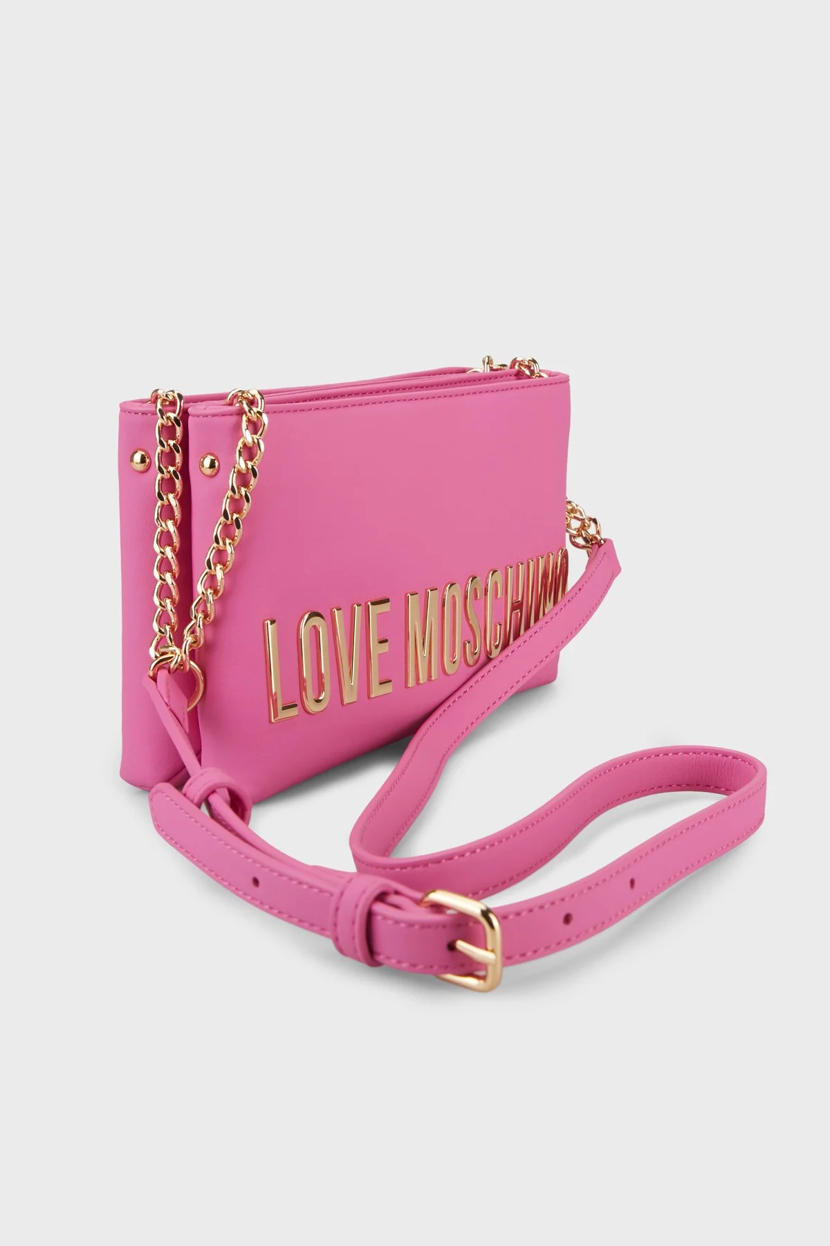 Love Moschino Logolu Ayarlanabilir Zincir Askılı Kadın Çanta JC4110PP1OKD0604 PEMBE - 4
