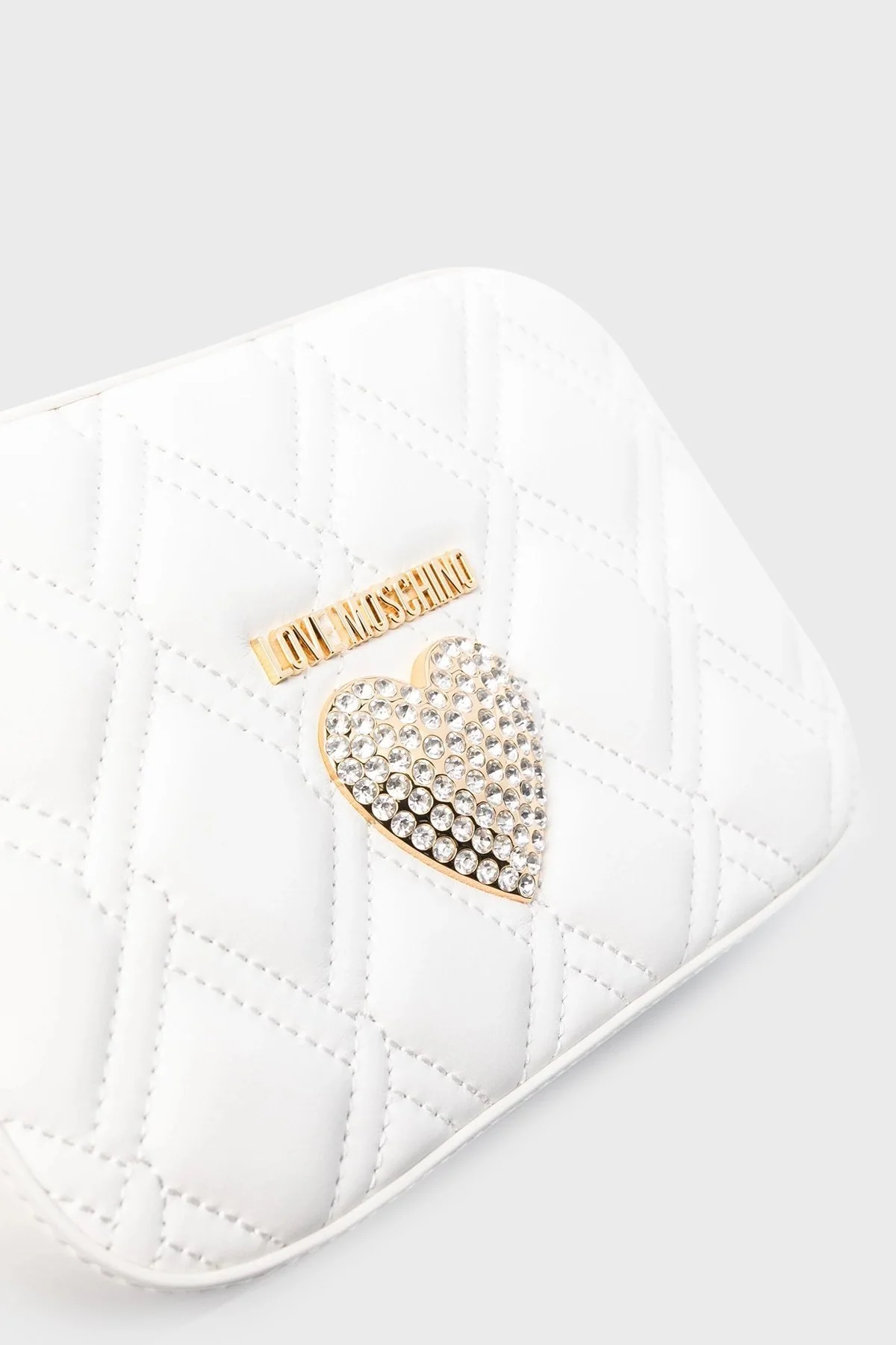 Love Moschino Logolu Ayarlanabilir Zincir Askılı Kapitone Bayan Çanta JC4345PP0IK1010A BEYAZ - 9