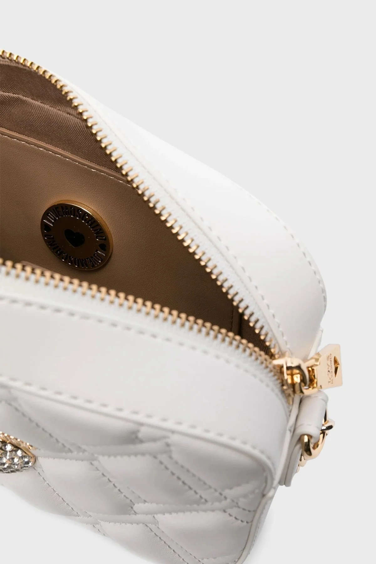 Love Moschino Logolu Ayarlanabilir Zincir Askılı Kapitone Bayan Çanta JC4345PP0IK1010A BEYAZ - 10