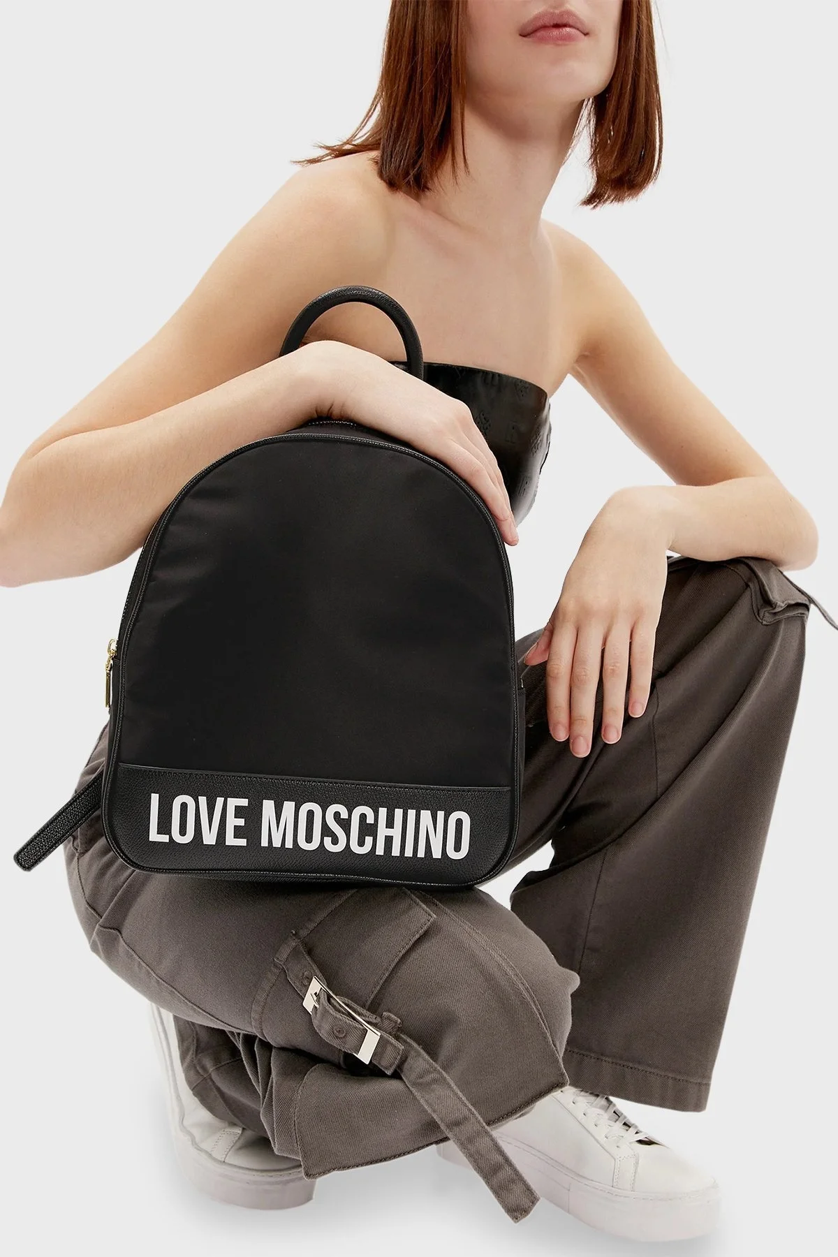 Love Moschino Logolu Bayan Sırt Çantası JC4251PP0IKE100A SİYAH - 2