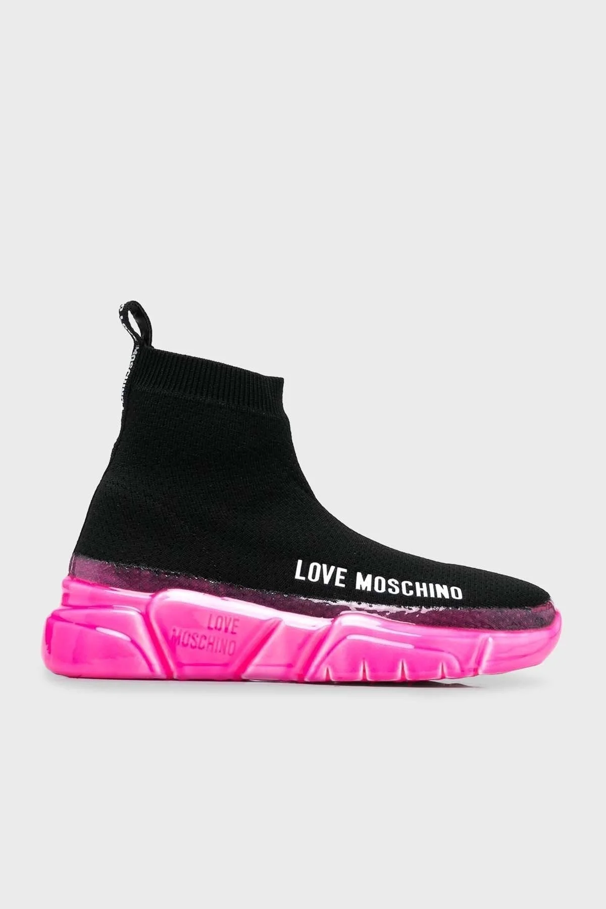 Love Moschino Logolu Bilekli Sneaker Bayan Ayakkabı JA15463G1GIZC00A SİYAH-FUJYA - 1