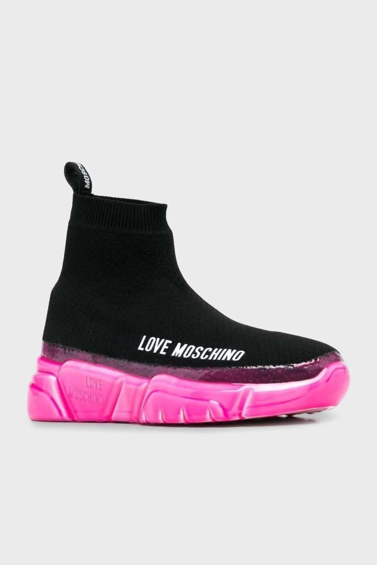 Love Moschino Logolu Bilekli Sneaker Bayan Ayakkabı JA15463G1GIZC00A SİYAH-FUJYA - 2