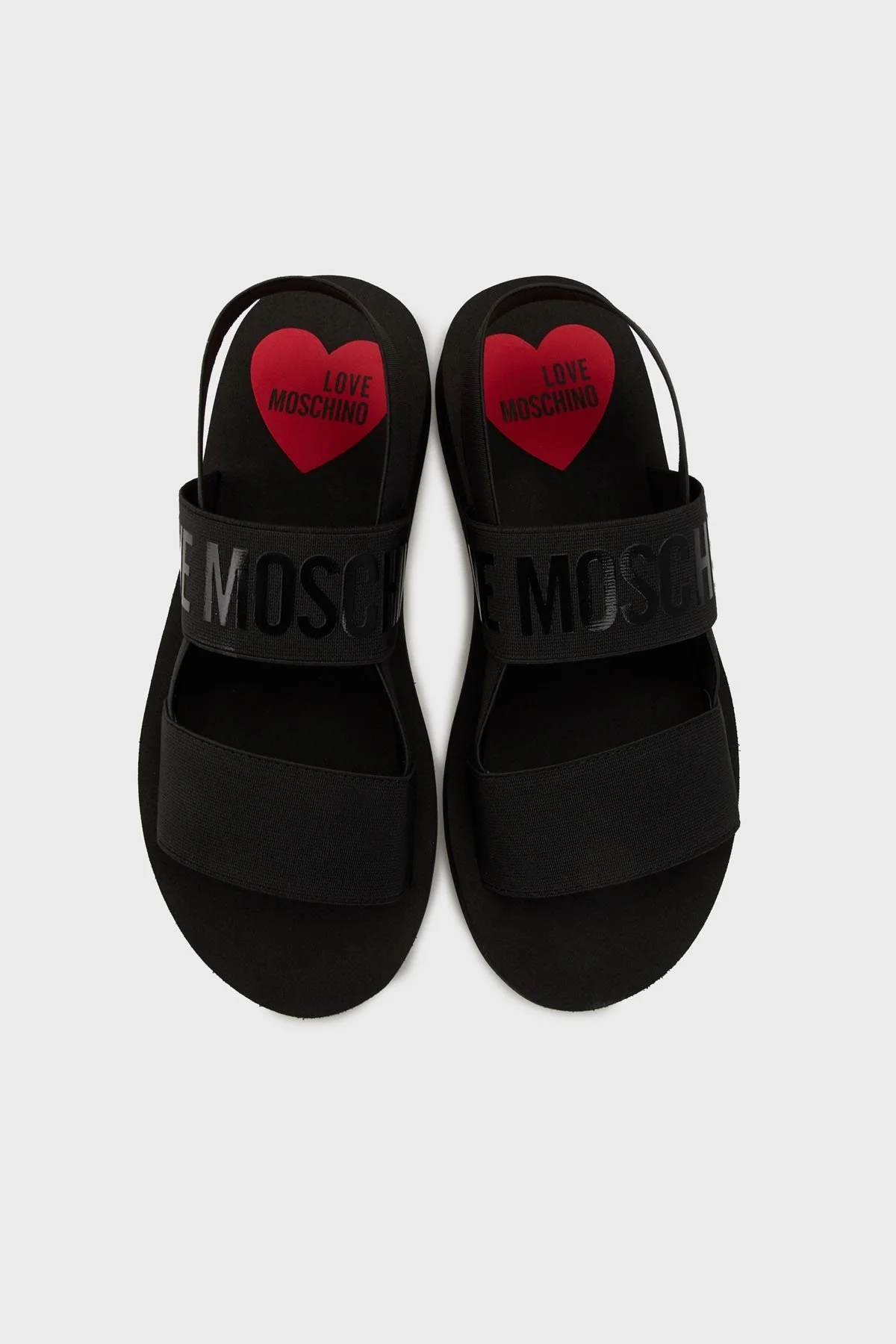 Love Moschino Logolu Çift Bantlı Bayan Sandalet JA16033G0MJN7000 SİYAH - 4