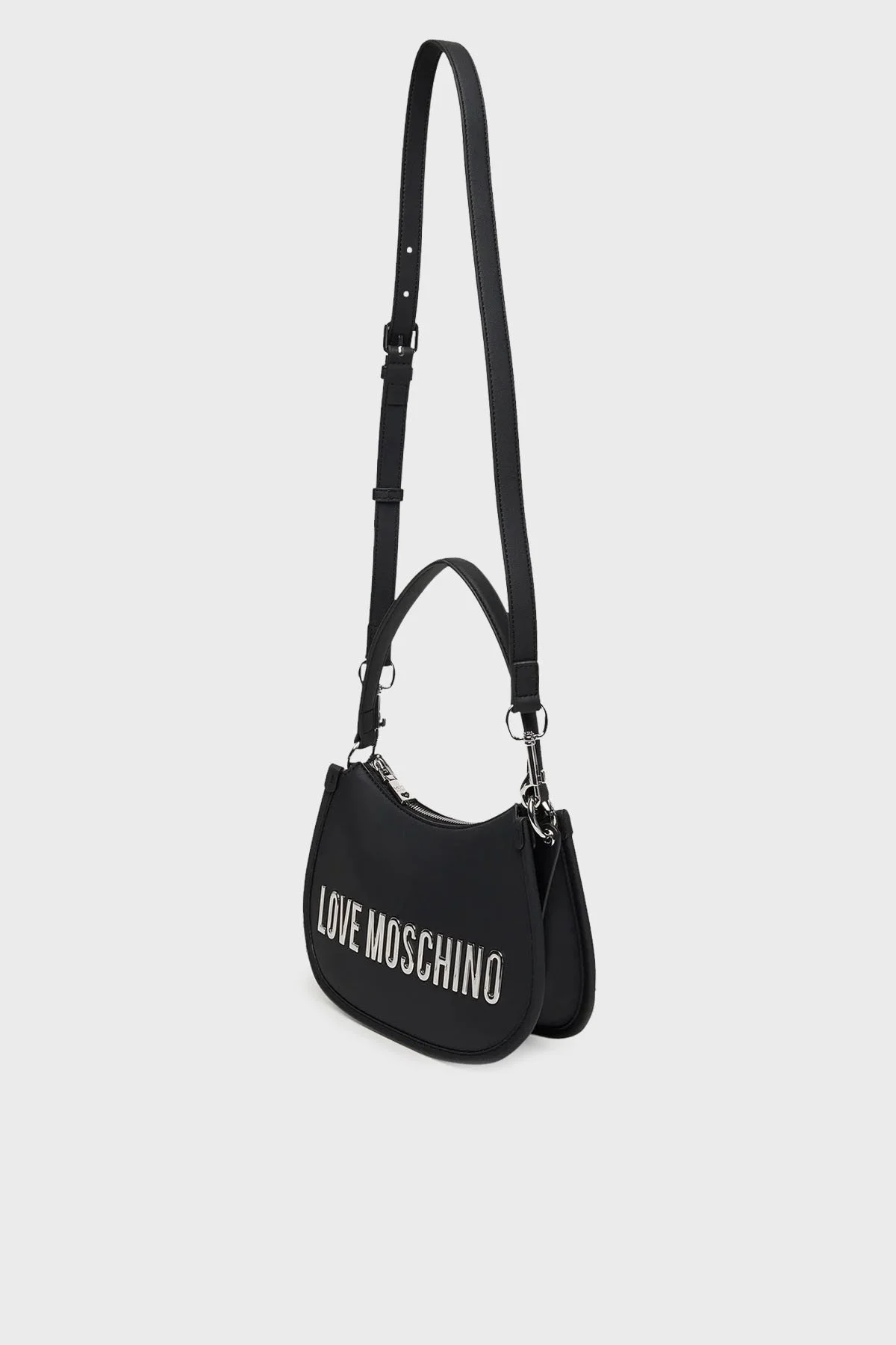 Love Moschino Logolu Çıkarılabilir Askı ve Tutma Saplı Bayan Çanta JC4027PP1NKD000B SİYAH - 4