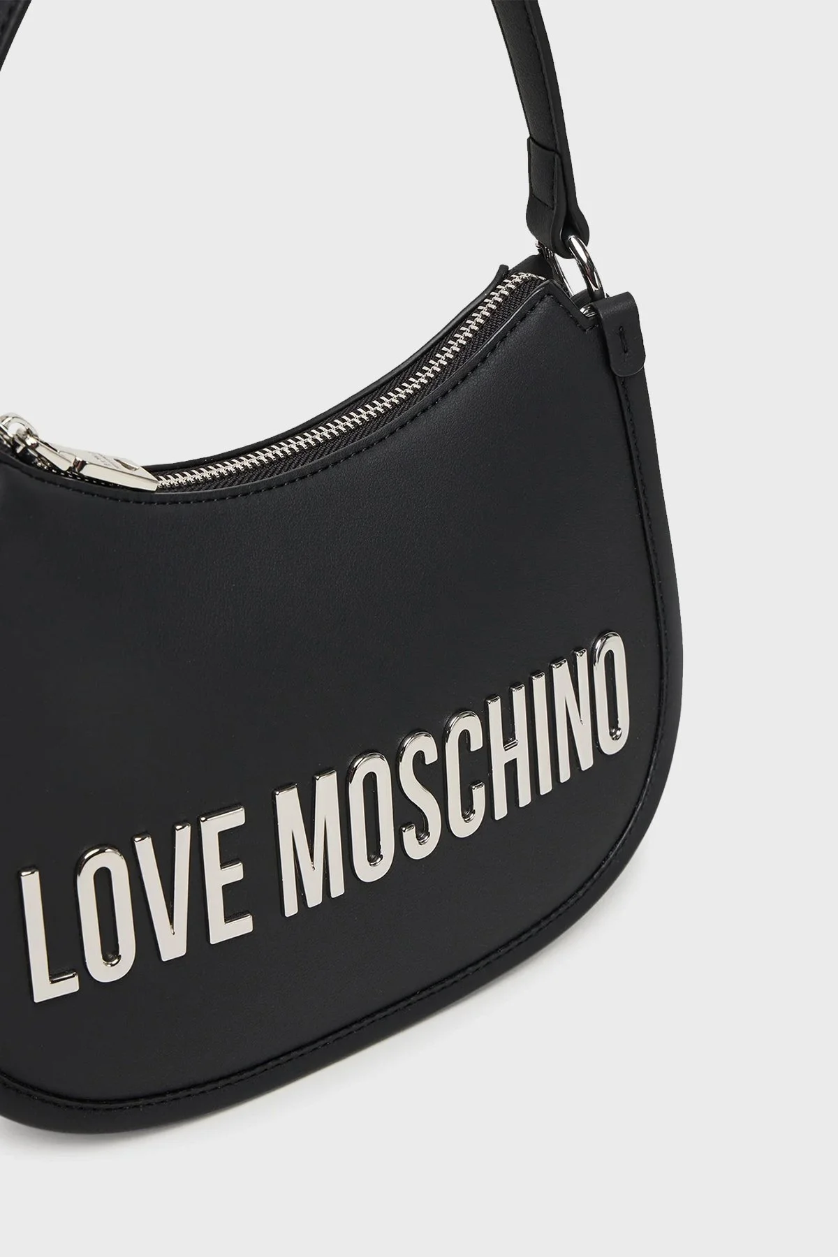 Love Moschino Logolu Çıkarılabilir Askı ve Tutma Saplı Bayan Çanta JC4027PP1NKD000B SİYAH - 6