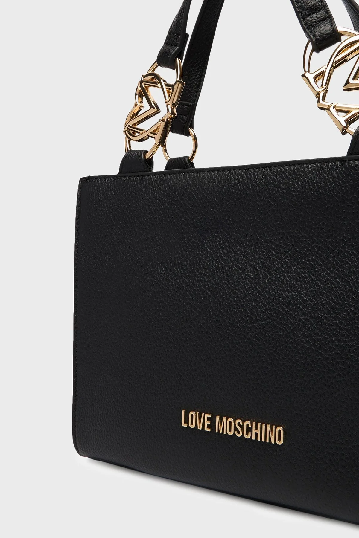 Love Moschino Logolu Çıkarılabilir Askılı Bayan Çanta JC4006PP1OLB0000 SİYAH - 5