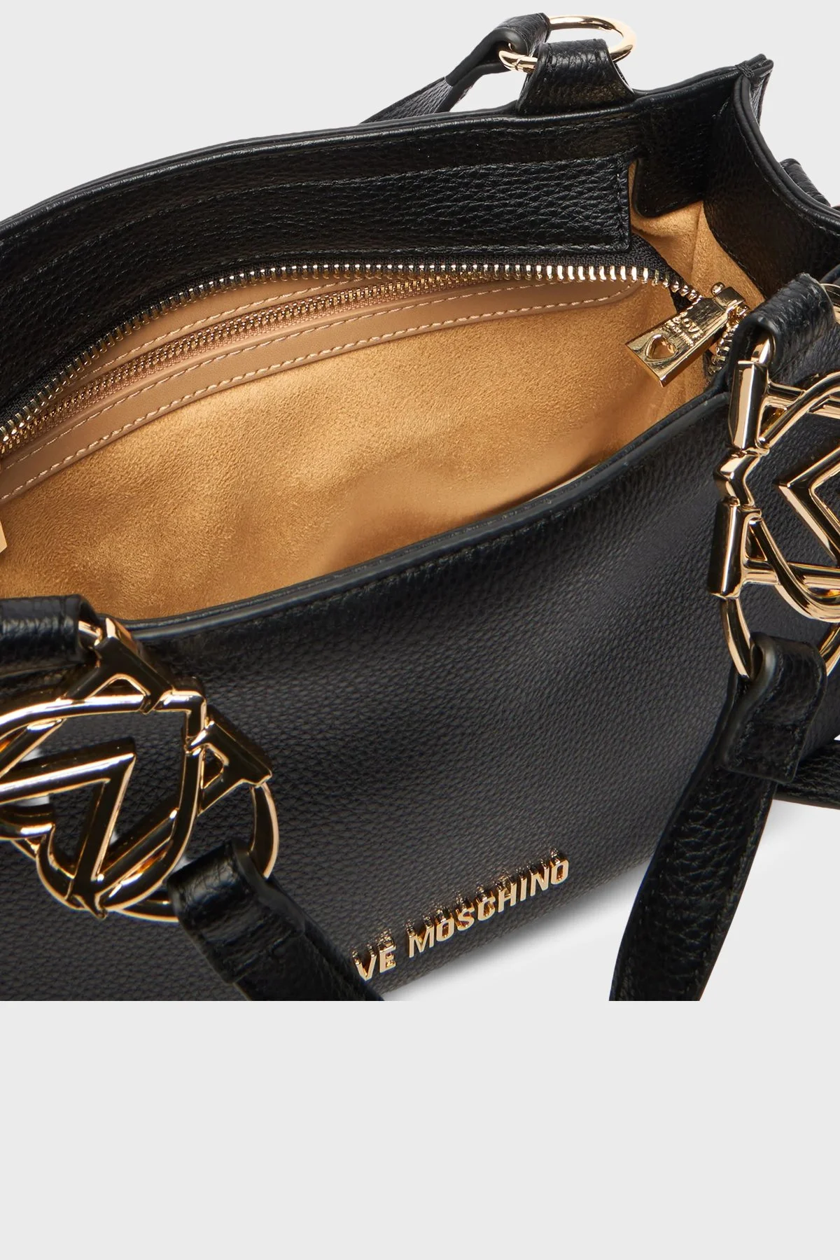 Love Moschino Logolu Çıkarılabilir Askılı Bayan Çanta JC4006PP1OLB0000 SİYAH - 6