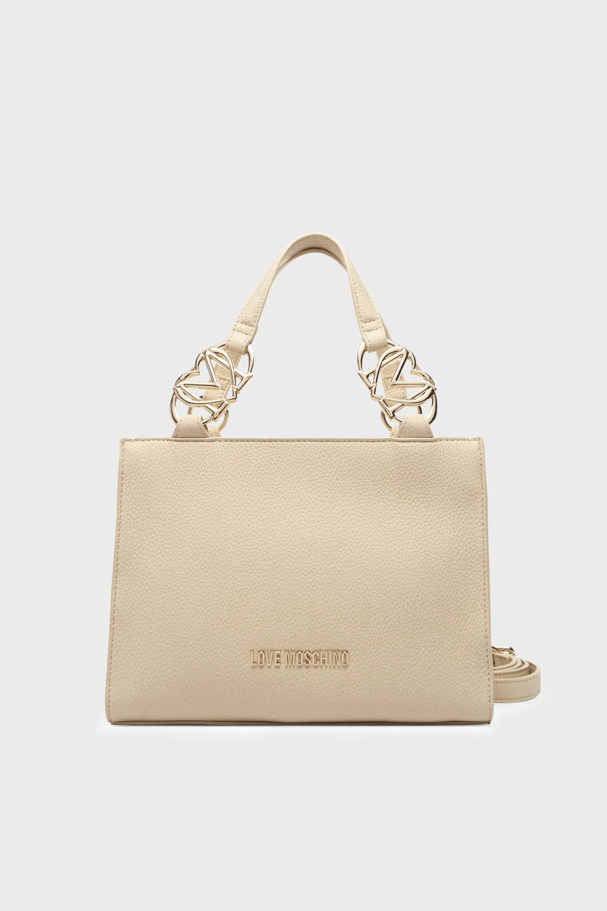Love Moschino Logolu Çıkarılabilir Askılı Bayan Çanta JC4006PP1OLB0129 BEJ - 1