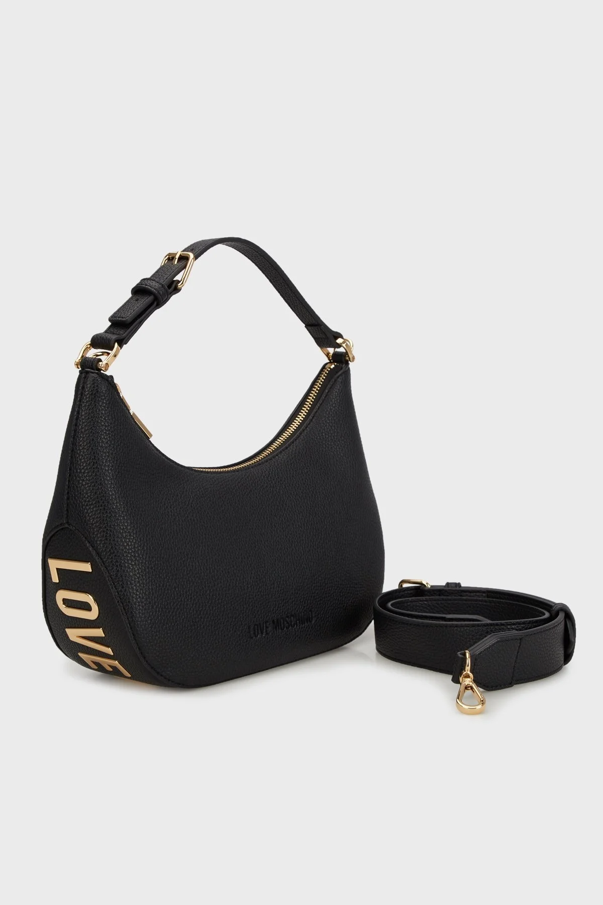 Love Moschino Logolu Çıkarılabilir Askılı Bayan Çanta JC4018PP1MLT0000 SİYAH - 1