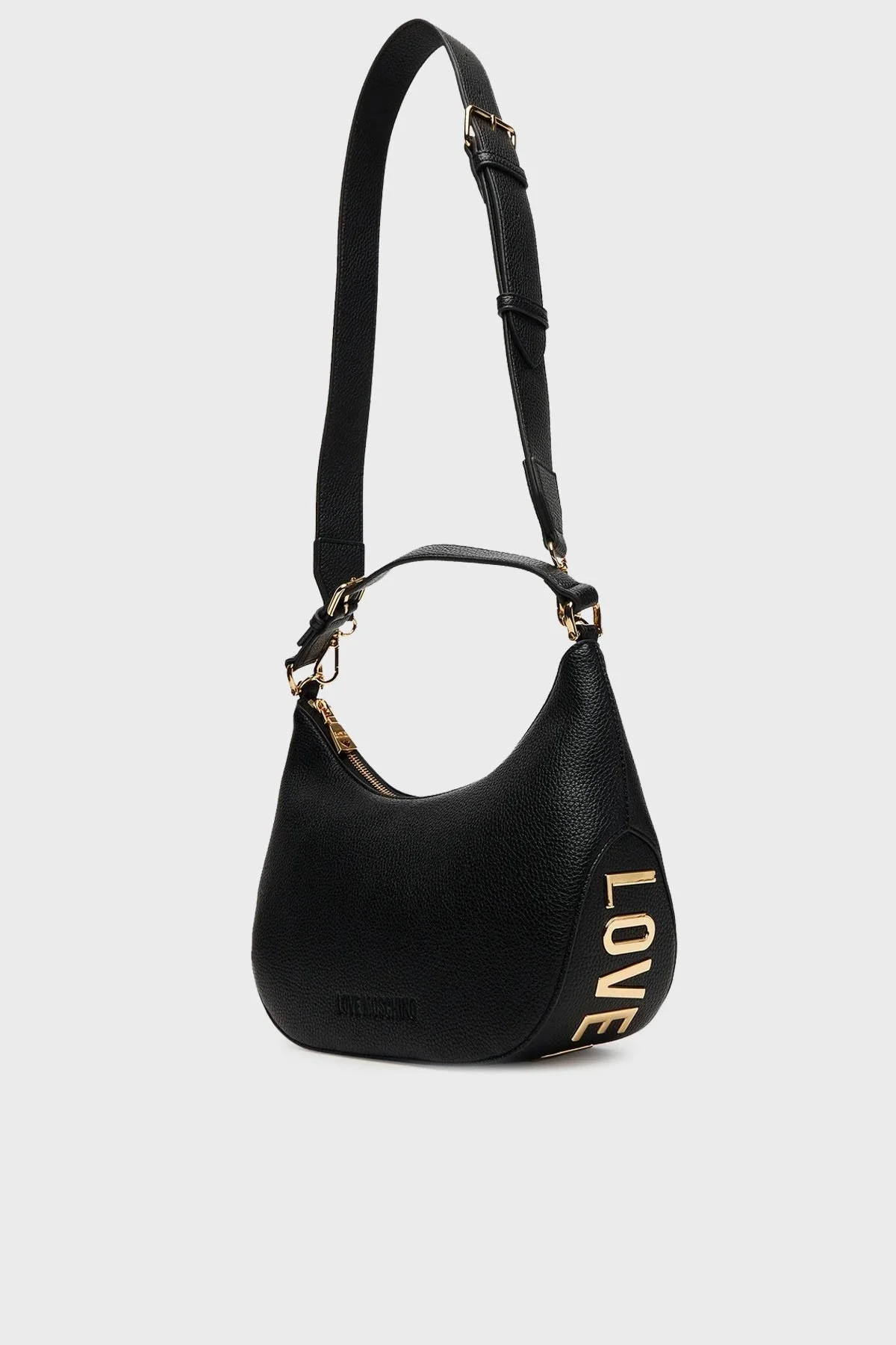 Love Moschino Logolu Çıkarılabilir Askılı Bayan Çanta JC4018PP1NLT0000 SİYAH - 4