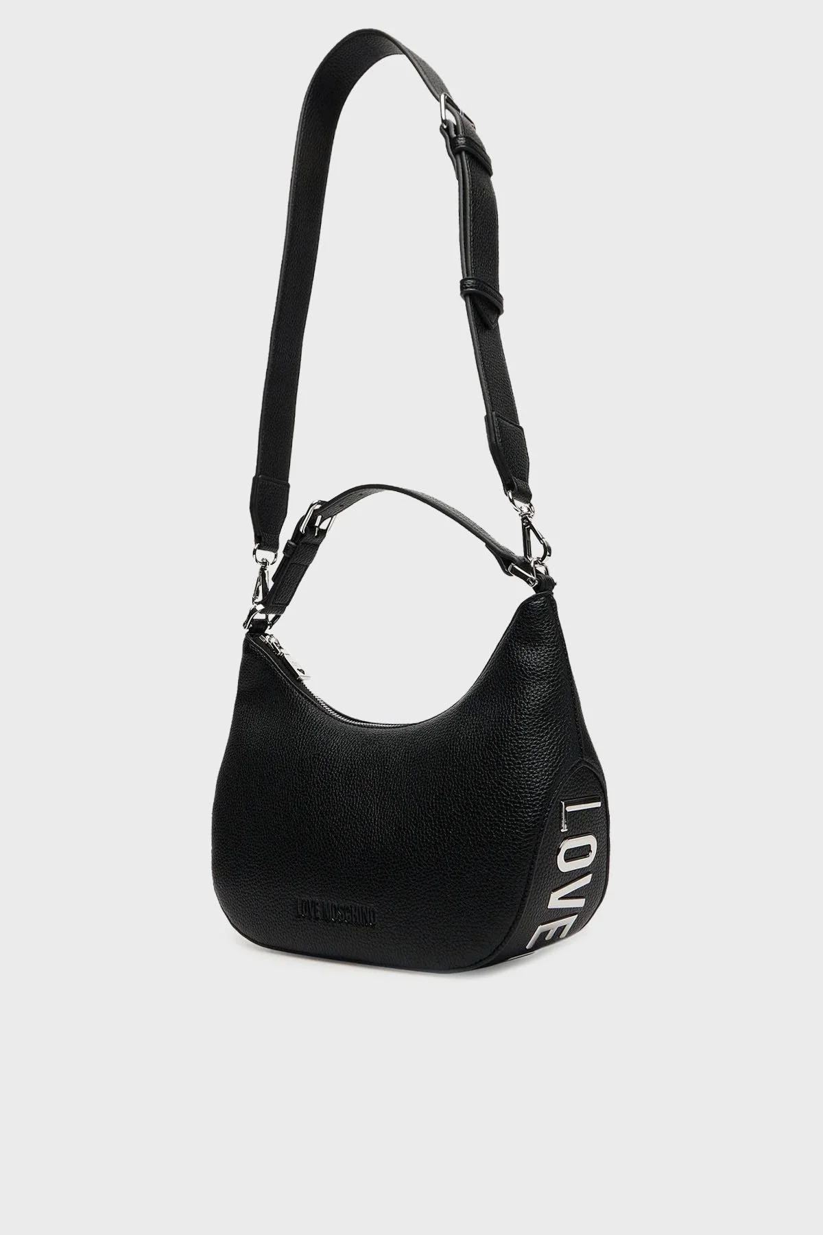 Love Moschino Logolu Çıkarılabilir Askılı Bayan Çanta JC4018PP1NLT000B SİYAH - 4