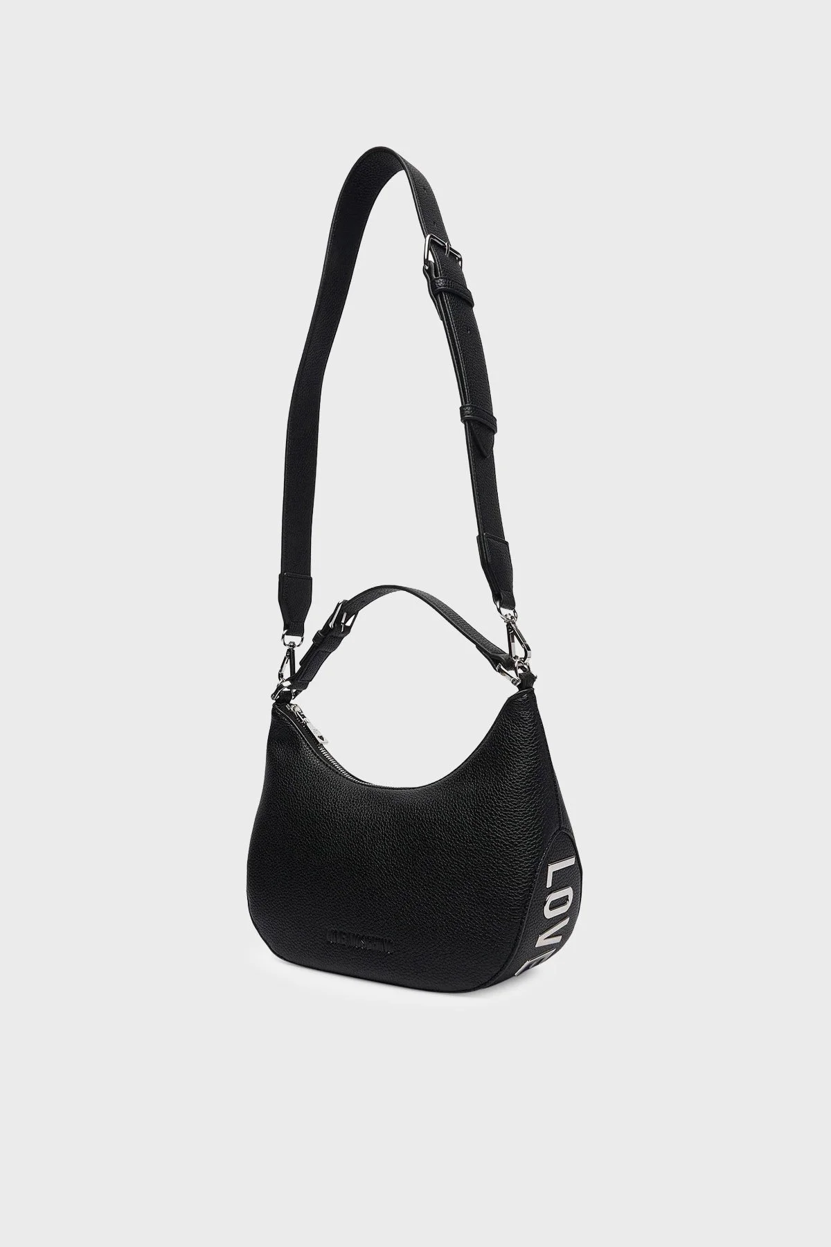 Love Moschino Logolu Çıkarılabilir Askılı Bayan Çanta JC4018PP1OLT000B SİYAH - 4