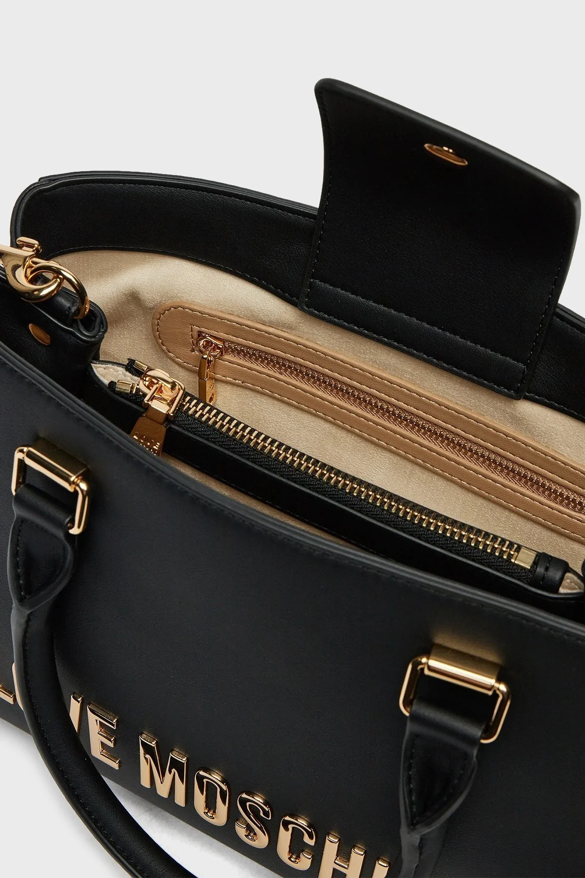 Love Moschino Logolu Çıkarılabilir Askılı Bayan Çanta JC4022PP1LKD0000 SİYAH - 8