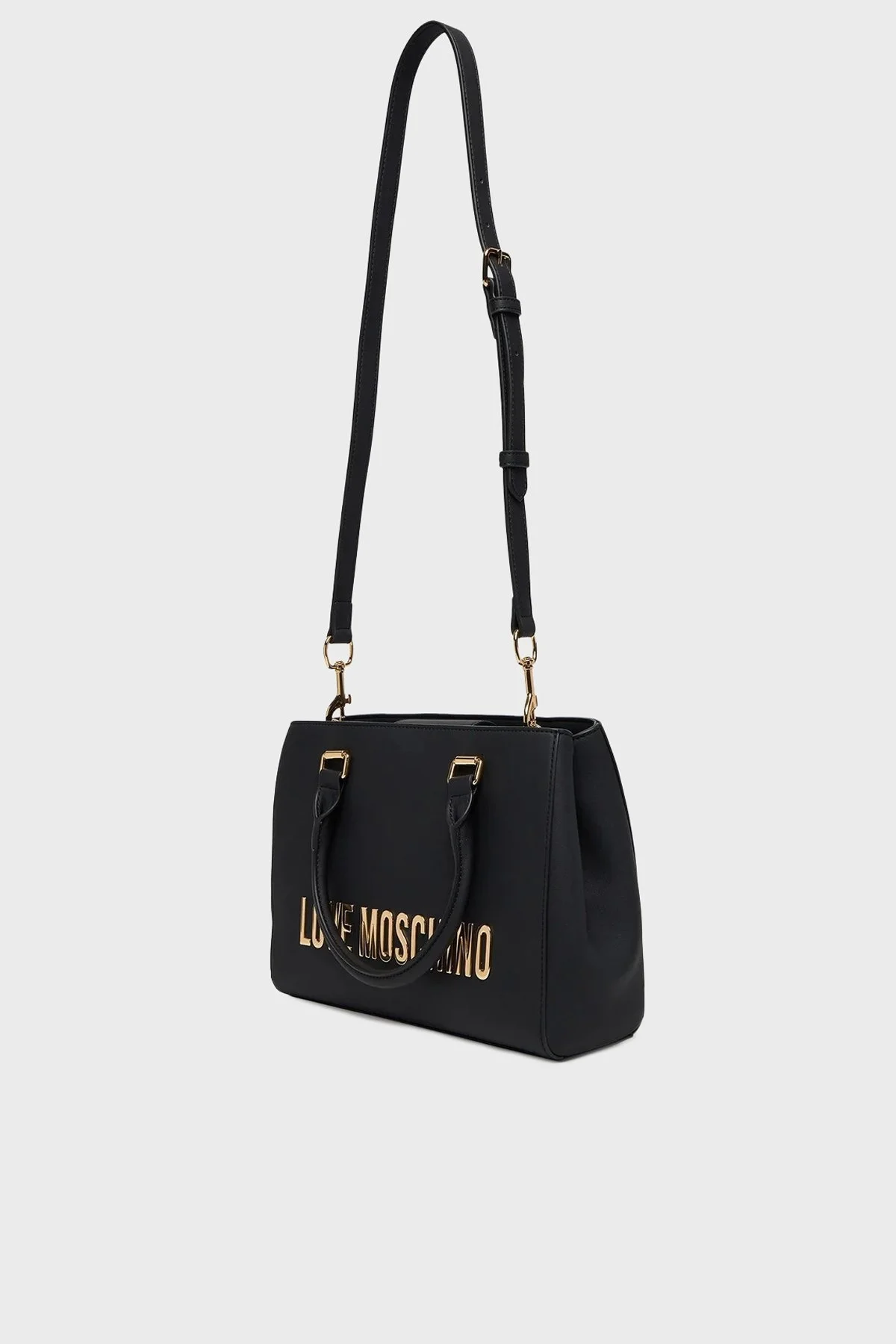Love Moschino Logolu Çıkarılabilir Askılı Bayan Çanta JC4022PP1NKD0000 SİYAH - 3