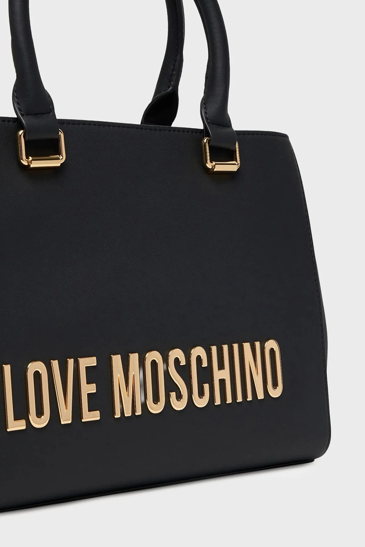 Love Moschino Logolu Çıkarılabilir Askılı Bayan Çanta JC4022PP1NKD0000 SİYAH - 5
