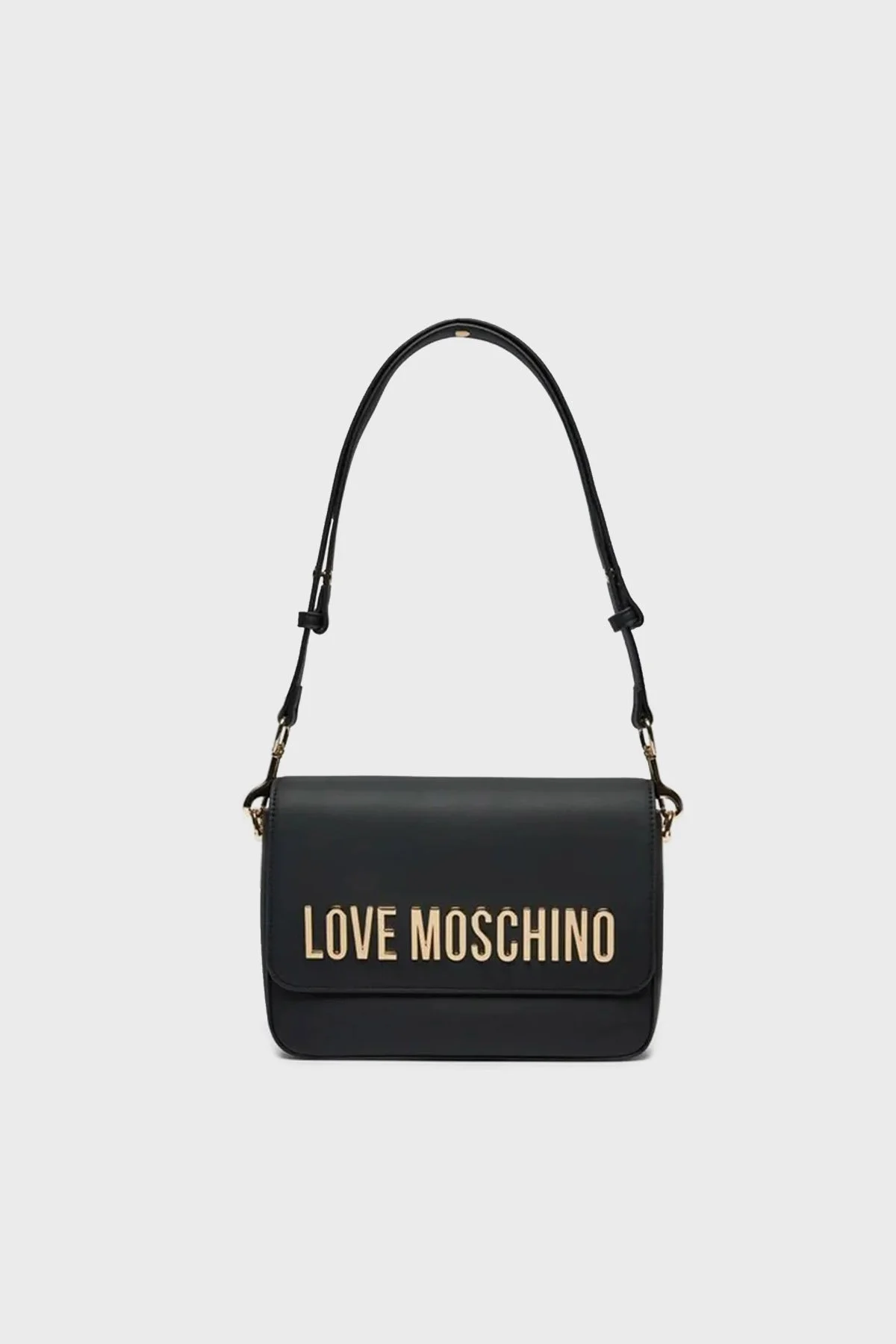 Love Moschino Logolu Çıkarılabilir Askılı Bayan Çanta JC4023PP1LKD0000 SİYAH - 10