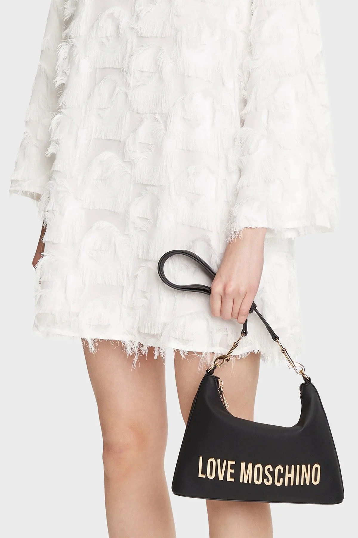 Love Moschino Logolu Çıkarılabilir Askılı Bayan Çanta JC4025PP1NKD0000 SİYAH - 2