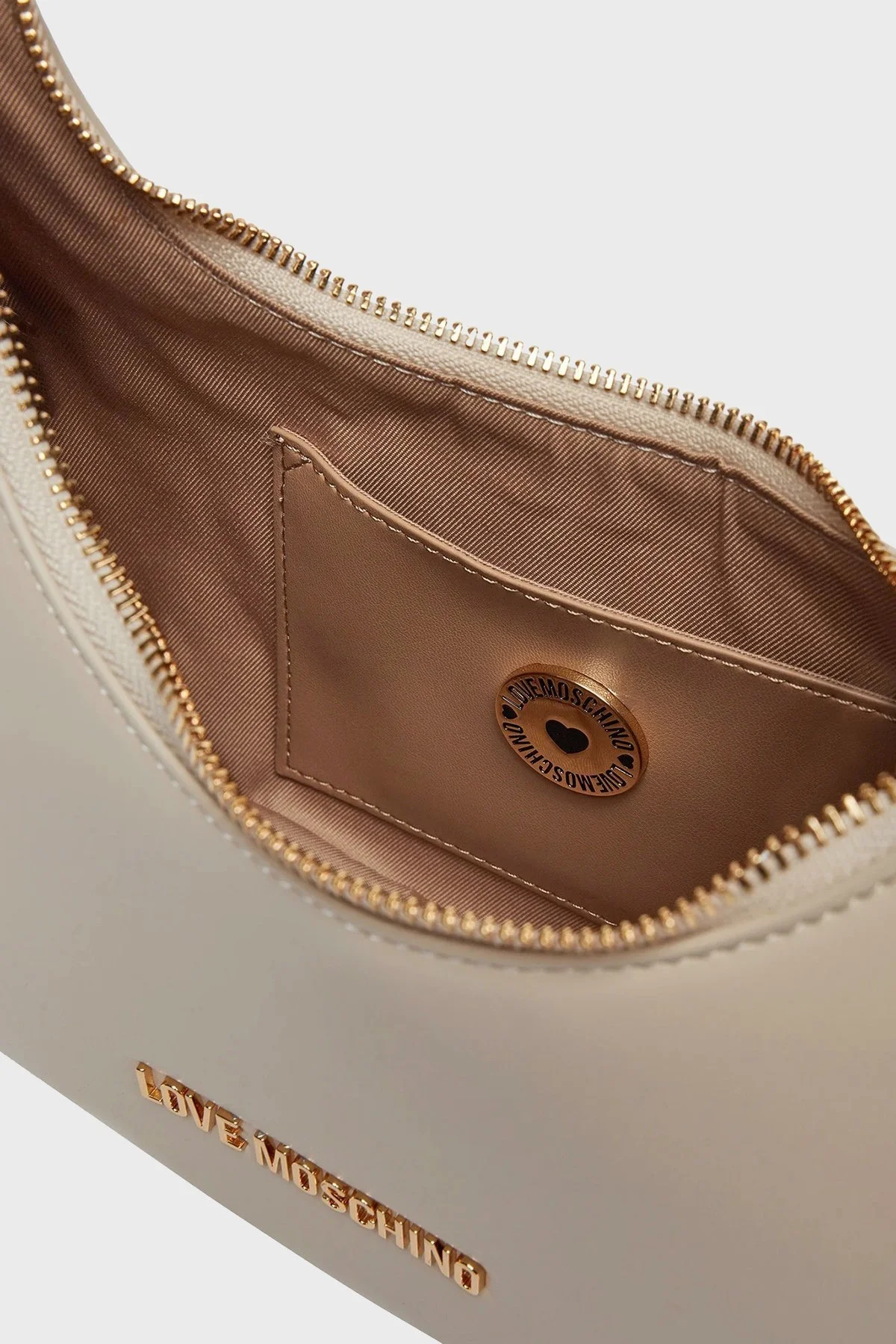 Love Moschino Logolu Çıkarılabilir Askılı Bayan Çanta JC4048PP1MLF0110 KREM - 3