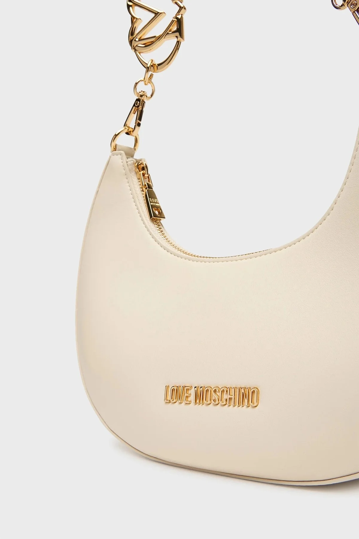 Love Moschino Logolu Çıkarılabilir Askılı Bayan Çanta JC4048PP1NLF0110 BEJ - 6