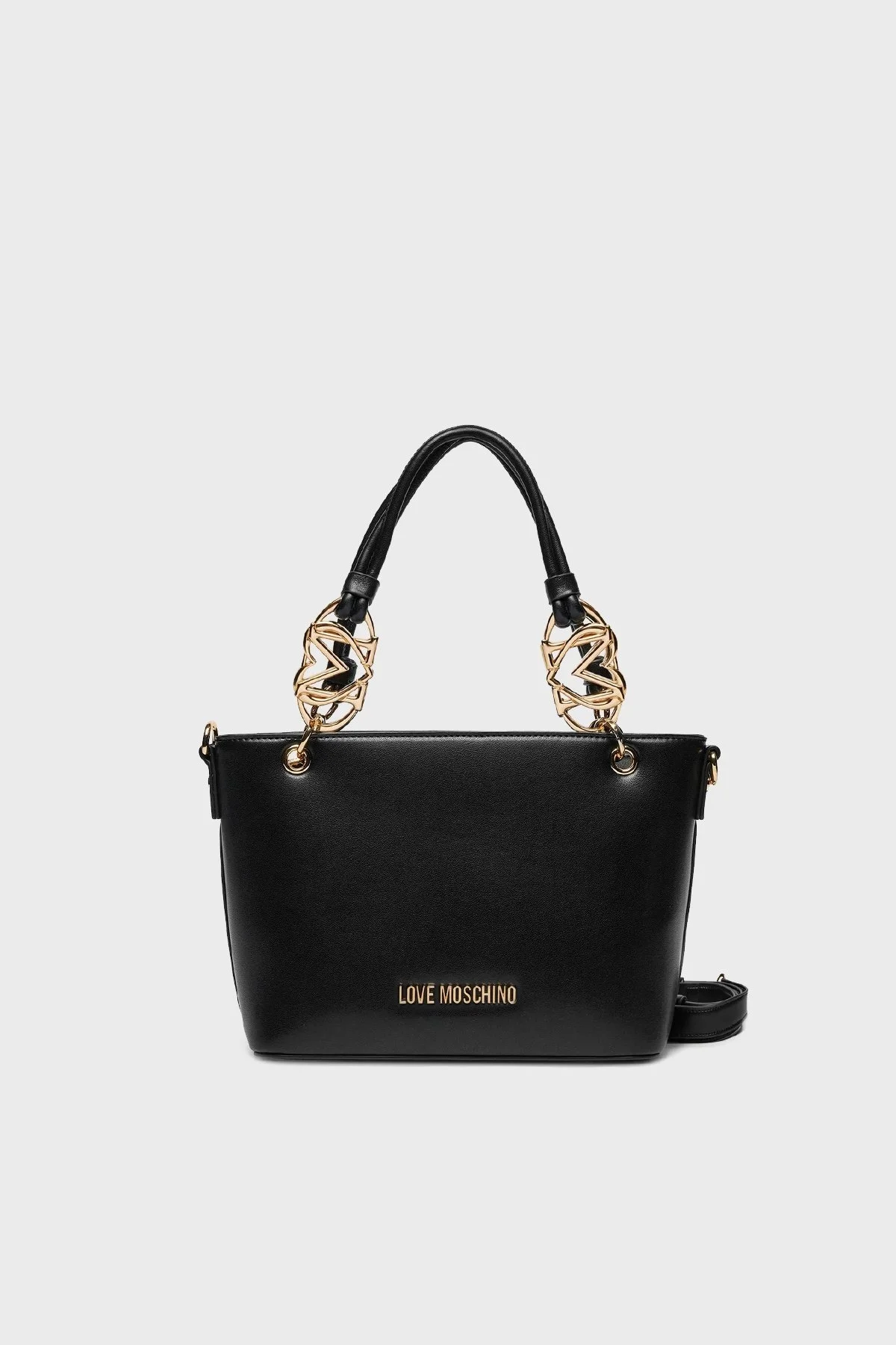 Love Moschino Logolu Çıkarılabilir Askılı Bayan Çanta JC4052PP1MLF0000 SİYAH - 1
