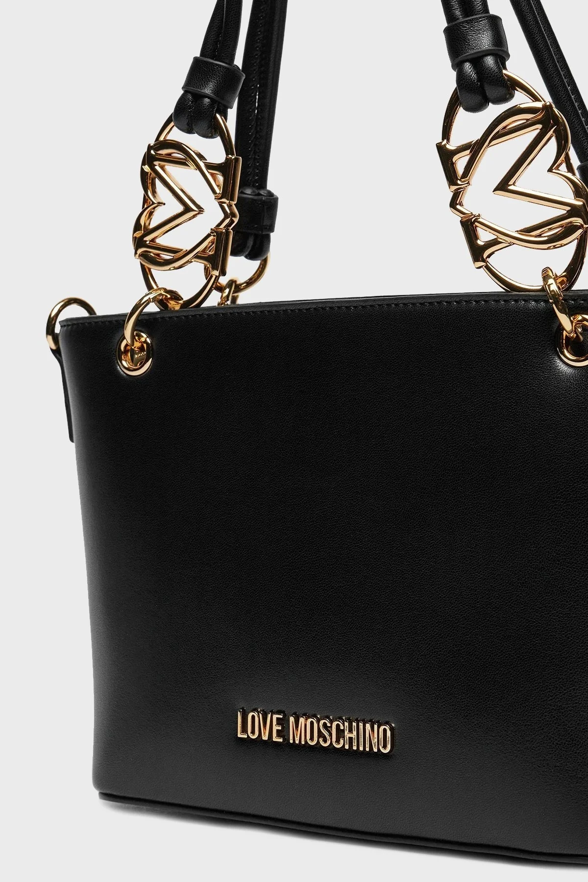 Love Moschino Logolu Çıkarılabilir Askılı Bayan Çanta JC4052PP1MLF0000 SİYAH - 3