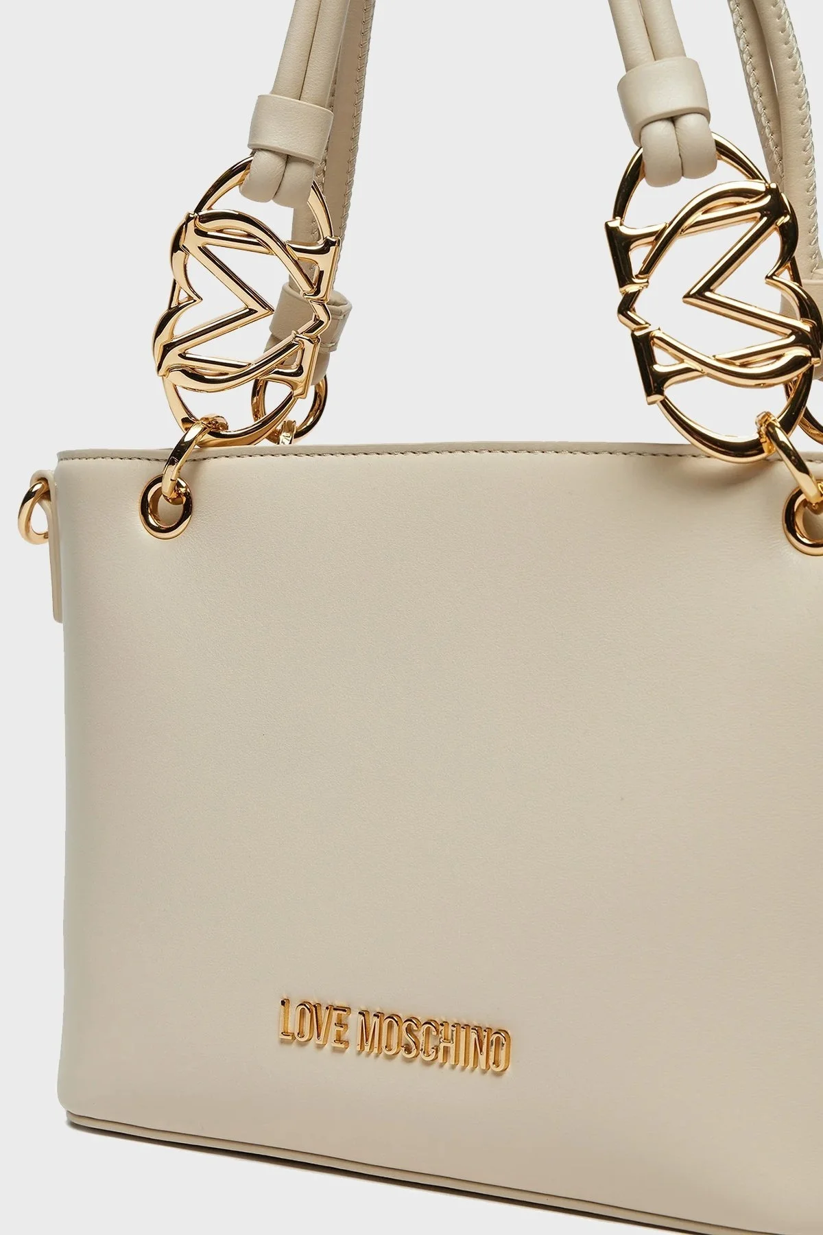 Love Moschino Logolu Çıkarılabilir Askılı Bayan Çanta JC4052PP1MLF0110 KREM - 8