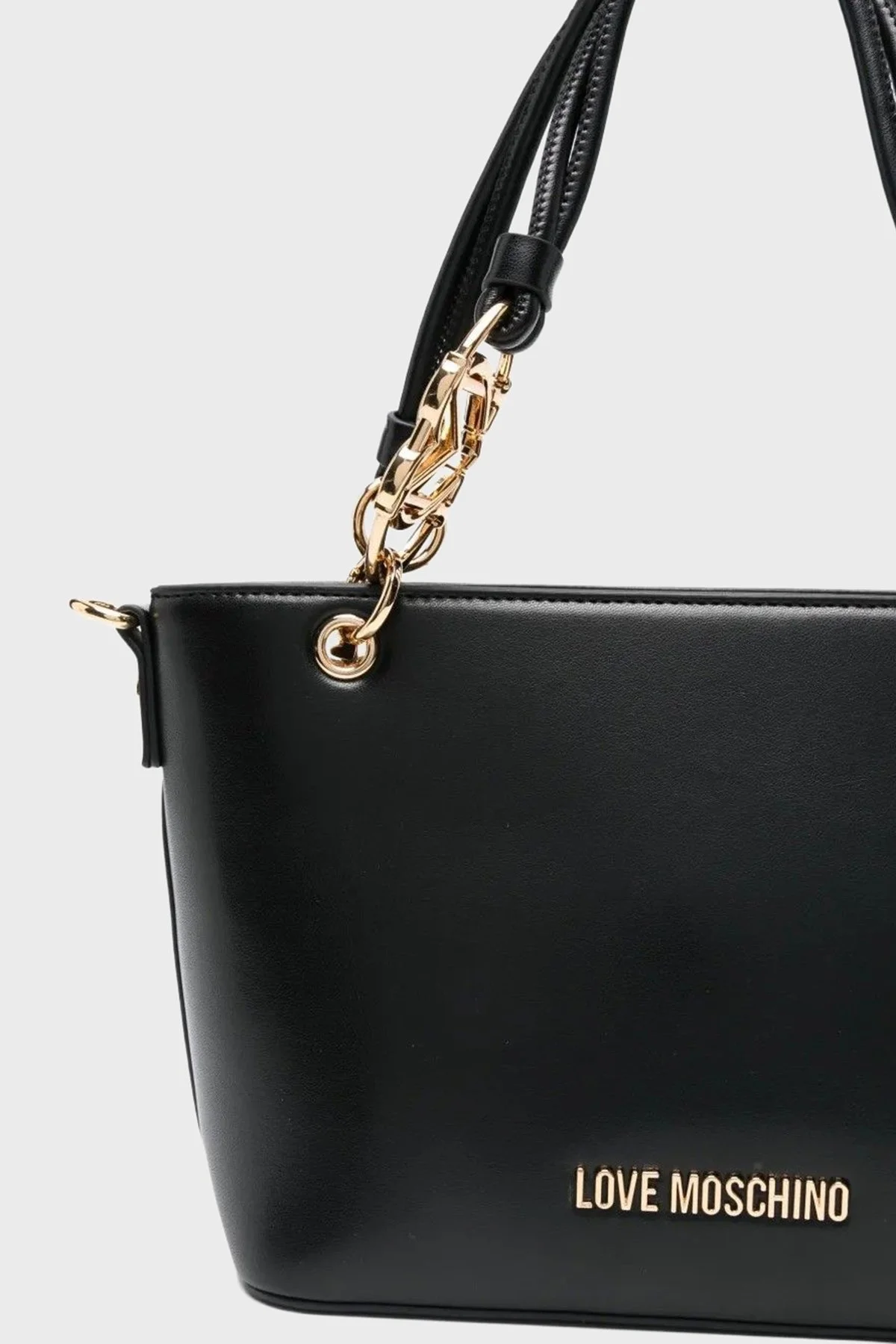 Love Moschino Logolu Çıkarılabilir Askılı Bayan Çanta JC4052PP1NLF0000 SİYAH - 5