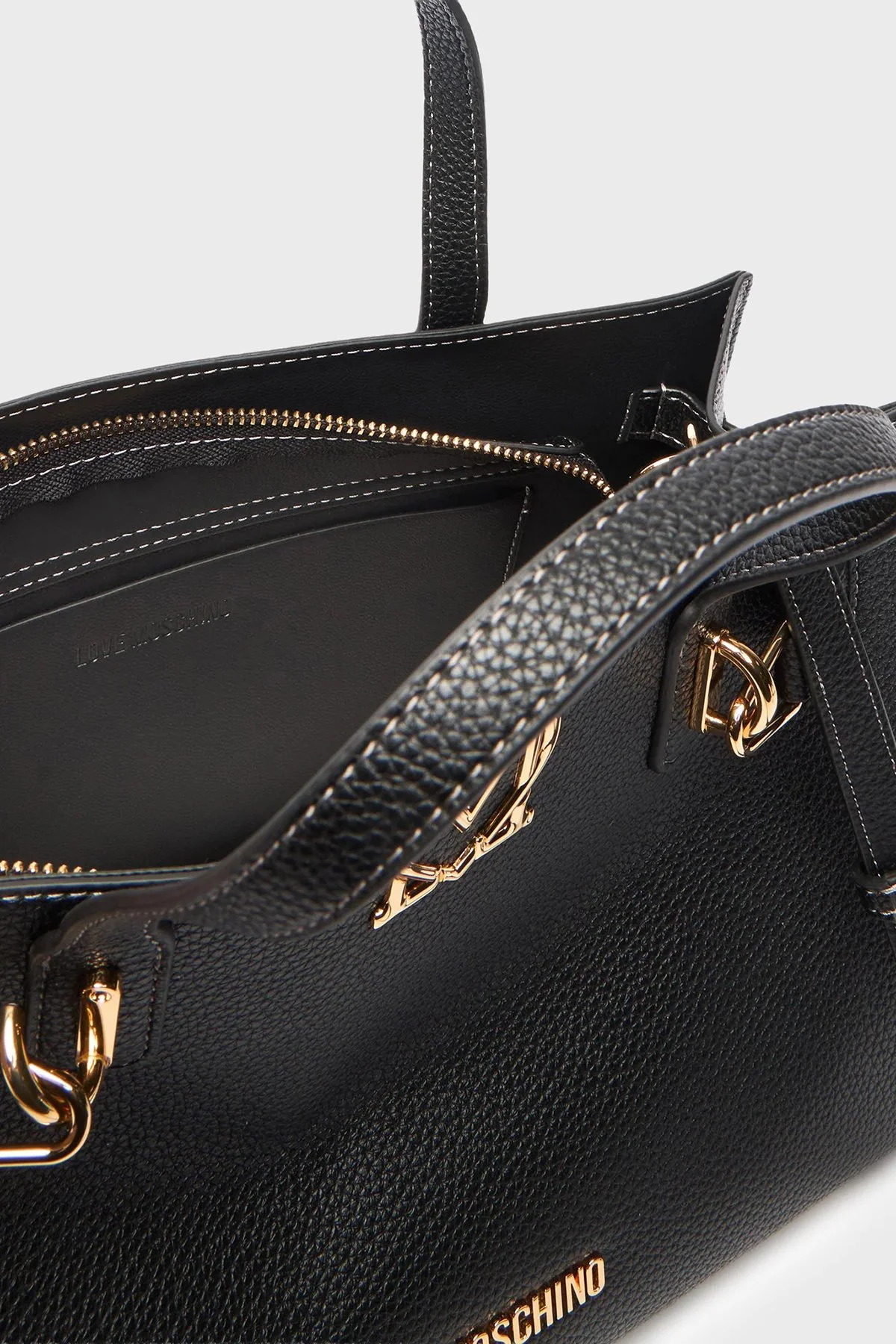 Love Moschino Logolu Çıkarılabilir Askılı Bayan Çanta JC4126PP1OLM0000 SİYAH - 5