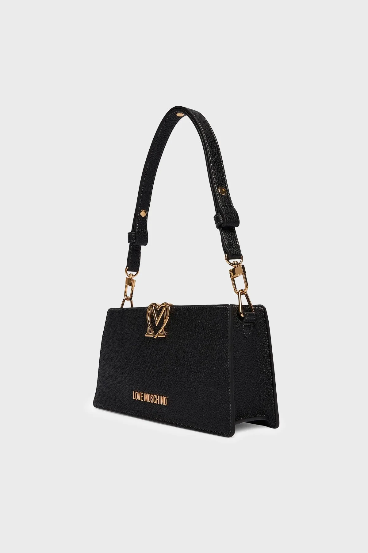 Love Moschino Logolu Çıkarılabilir Askılı Bayan Çanta JC4128PP1OLM0000 SİYAH - 4