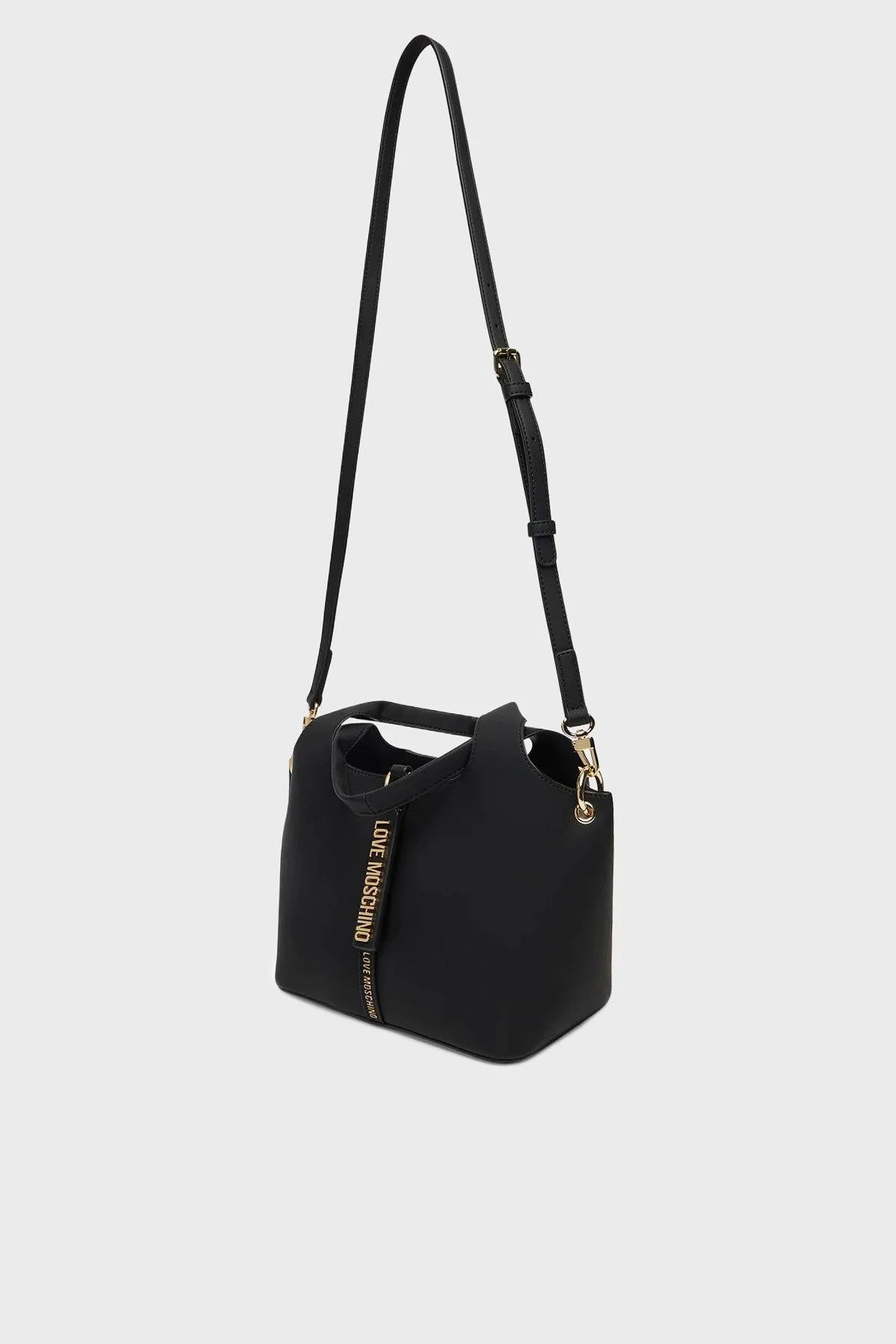 Love Moschino Logolu Çıkarılabilir Askılı Bayan Çanta JC4174PP1NLV0000 SİYAH - 3