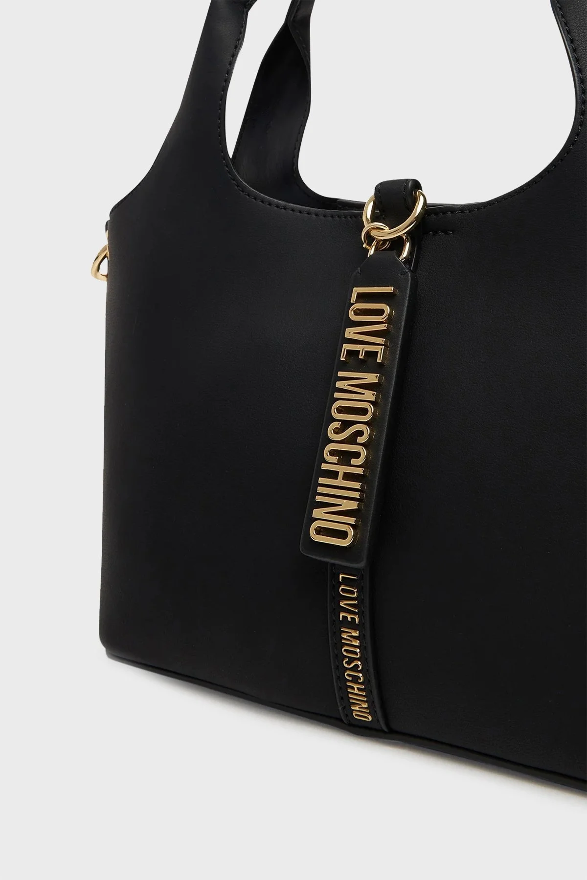 Love Moschino Logolu Çıkarılabilir Askılı Bayan Çanta JC4174PP1NLV0000 SİYAH - 5
