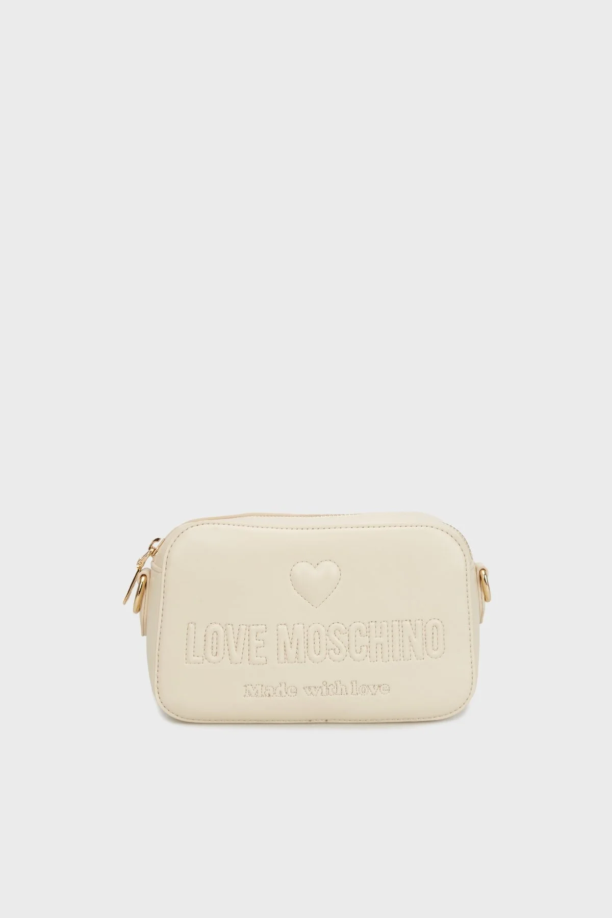 Love Moschino Logolu Çıkarılabilir Askılı Bayan Çanta JC4220PP0MKF0110 BEJ - 1