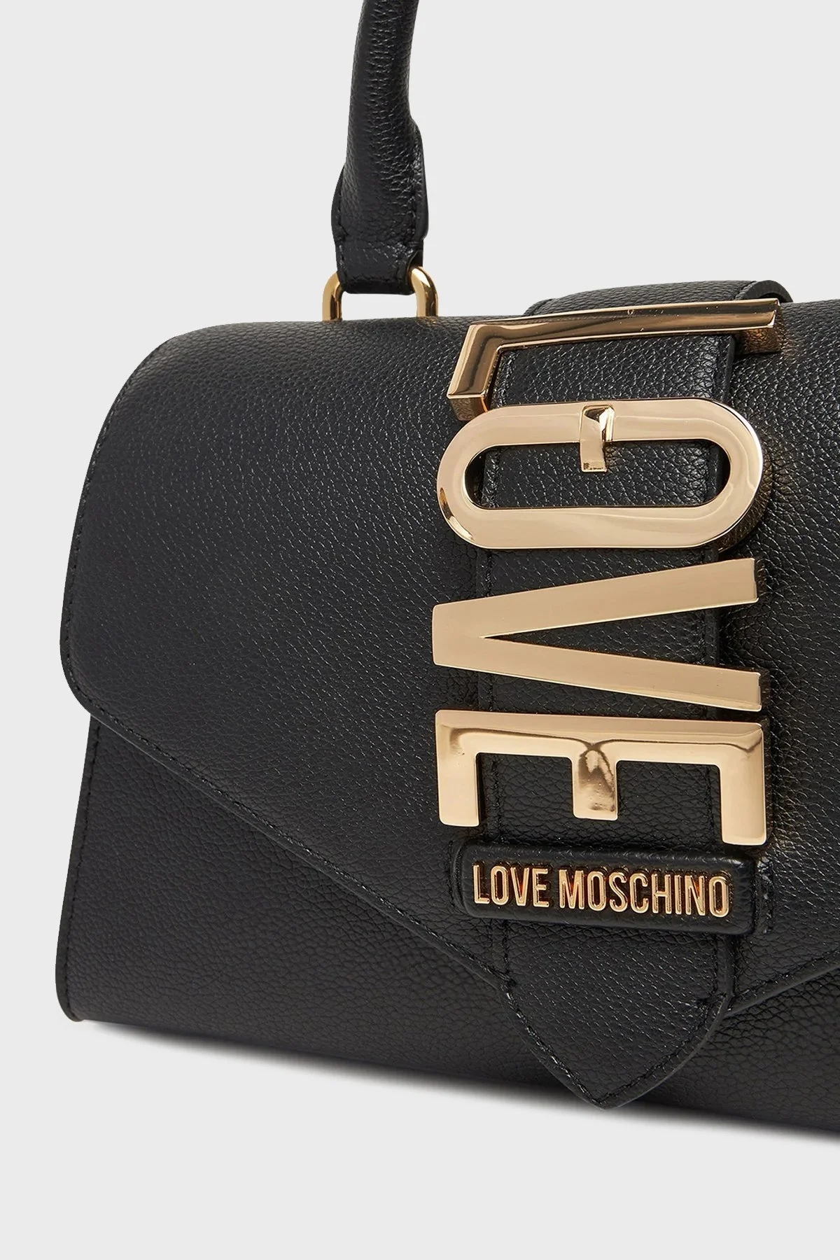 Love Moschino Logolu Çıkarılabilir Askılı Bayan Çanta JC4226PP0MKC0000 SİYAH - 5