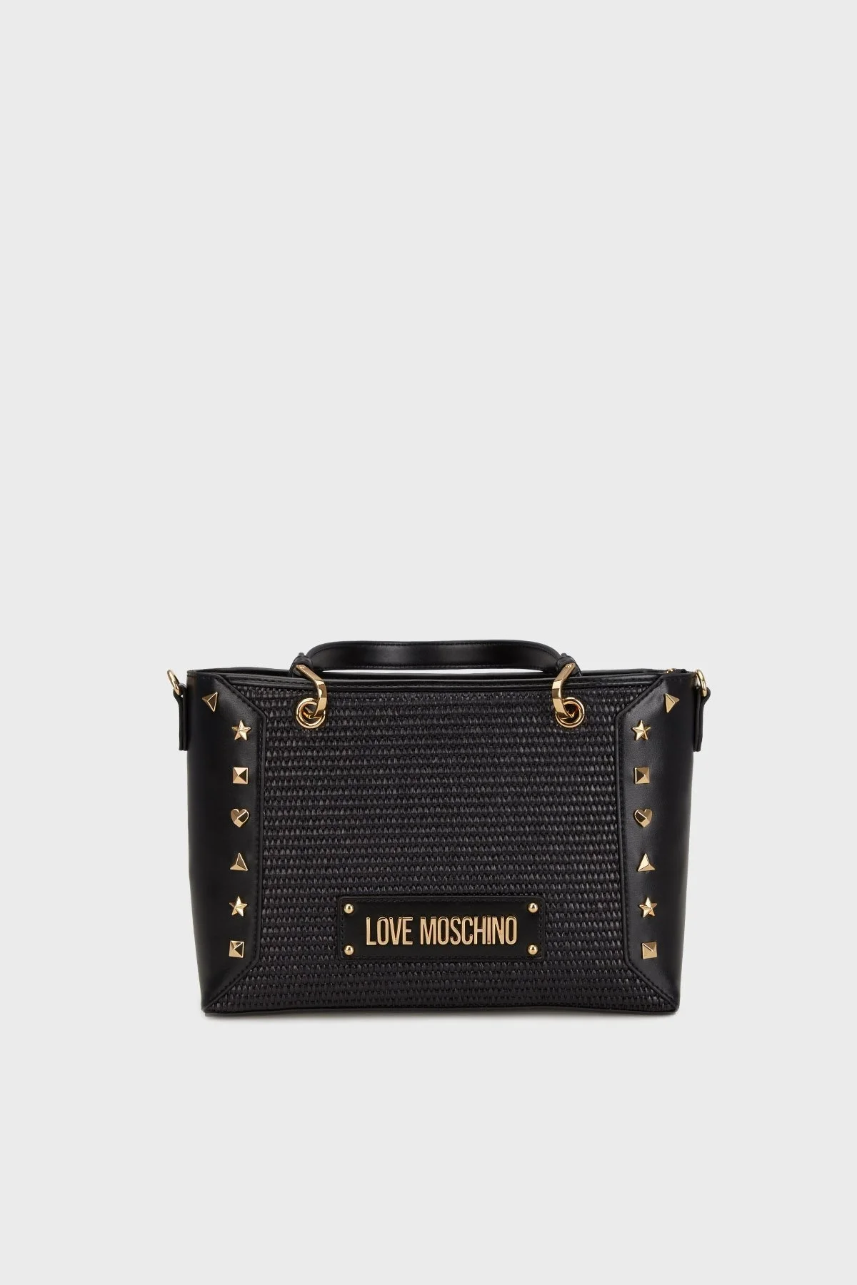 Love Moschino Logolu Çıkarılabilir Askılı Bayan Çanta JC4276PP0MKW100A SİYAH - 8