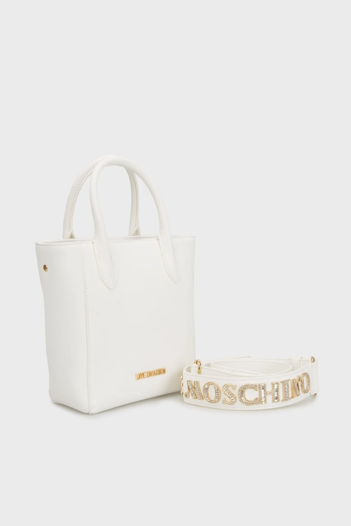 Love Moschino Logolu Çıkarılabilir Askılı Bayan Çanta JC4277PP0MKI0100 BEYAZ - 3