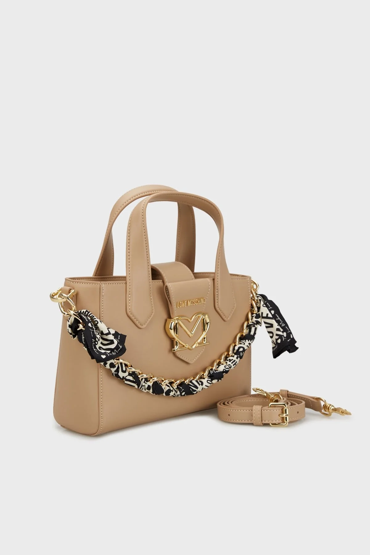 Love Moschino Logolu Çıkarılabilir Askılı Bayan Çanta JC4279PP0LKC0106 TABA - 1