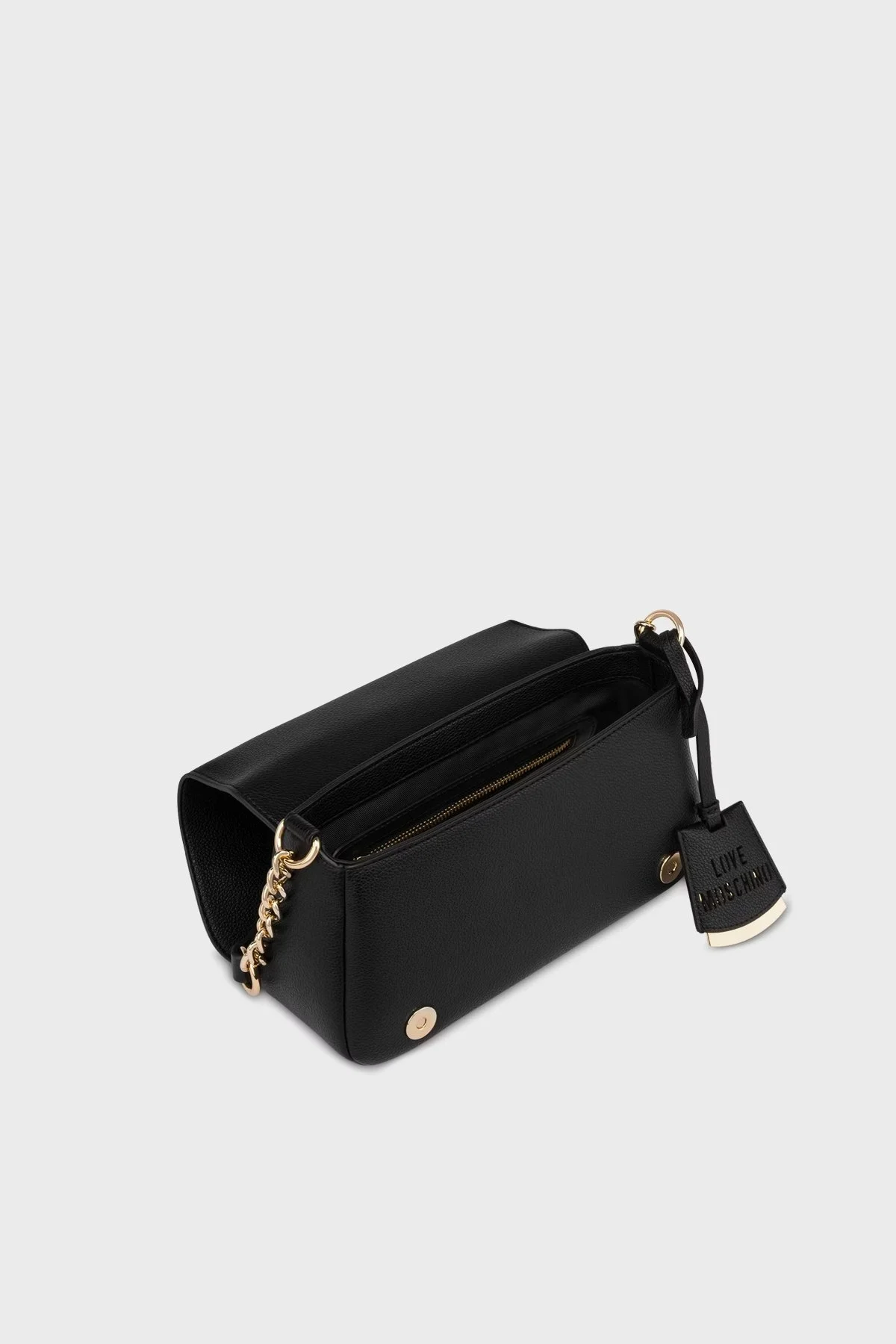 Love Moschino Logolu Çıkarılabilir Askılı Bayan Çanta JC4337PP0LKO0000 SİYAH - 9