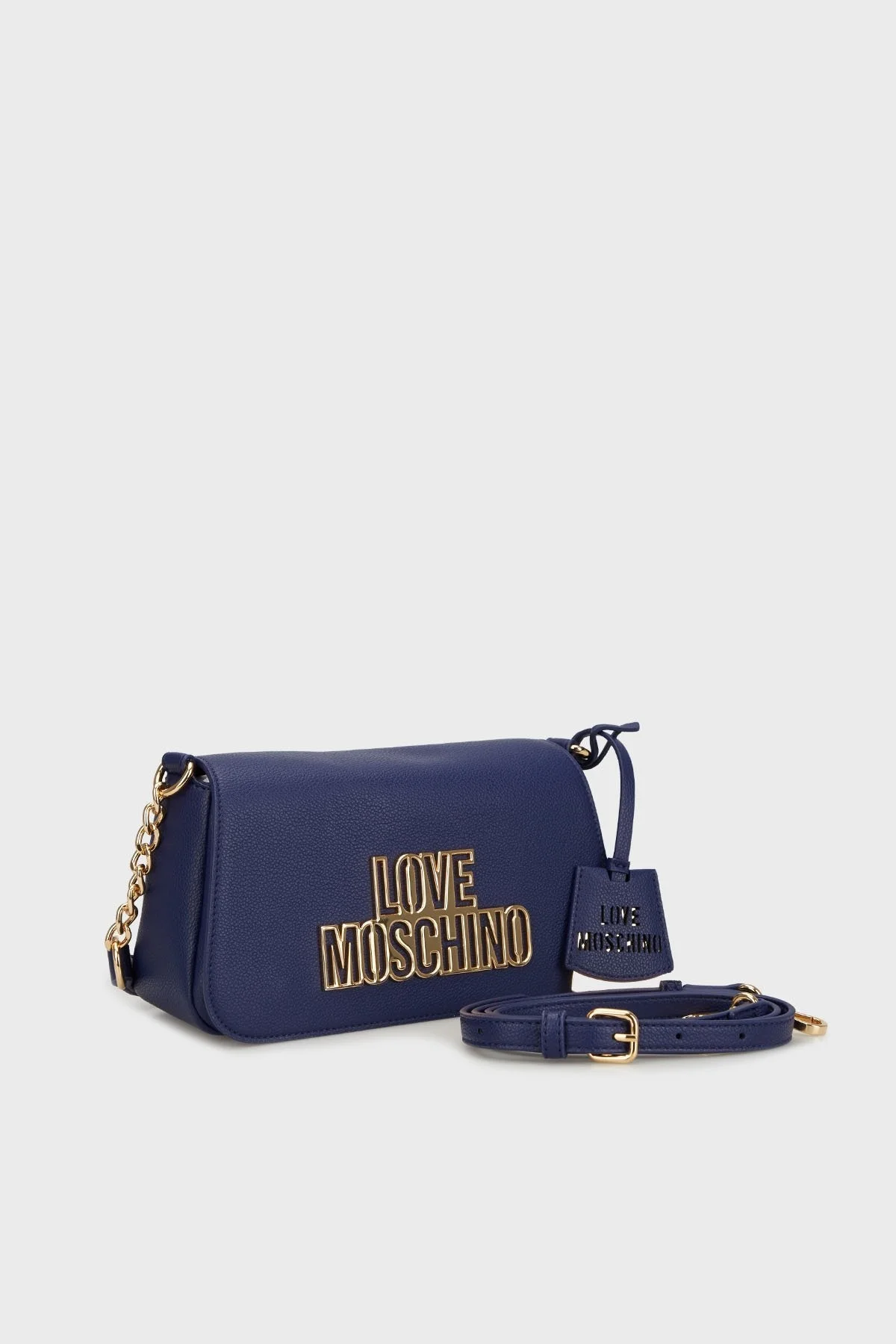 Love Moschino Logolu Çıkarılabilir Askılı Bayan Çanta JC4337PP0LKO0750 LACİVERT - 1