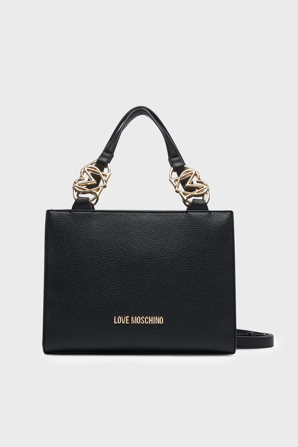 Love Moschino Logolu Çıkarılabilir Askılı Kadın Çanta JC4006PP1PLB0000 Siyah - 1